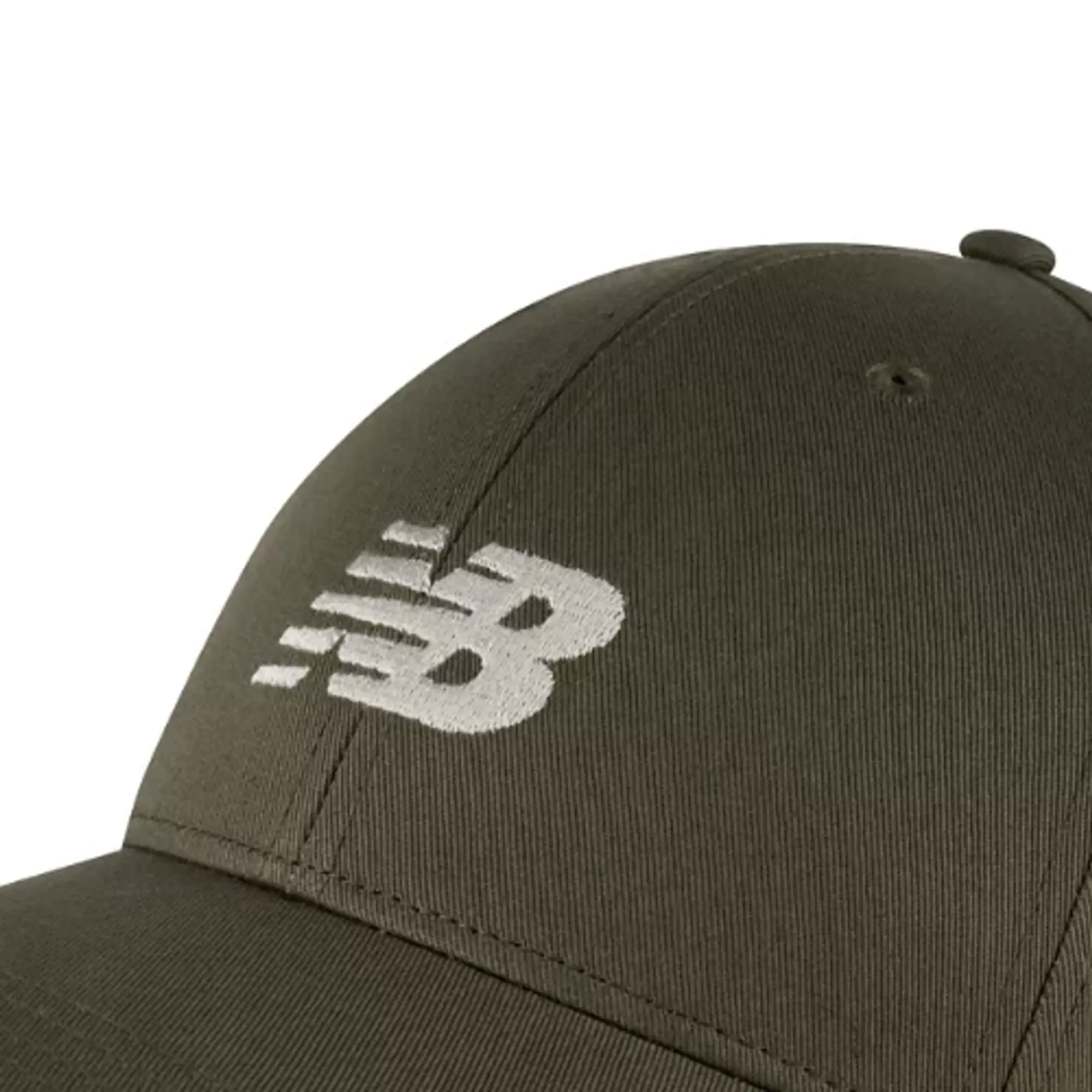 New Balance Unisex 6 Panel Structured Snapback in Green Cotton