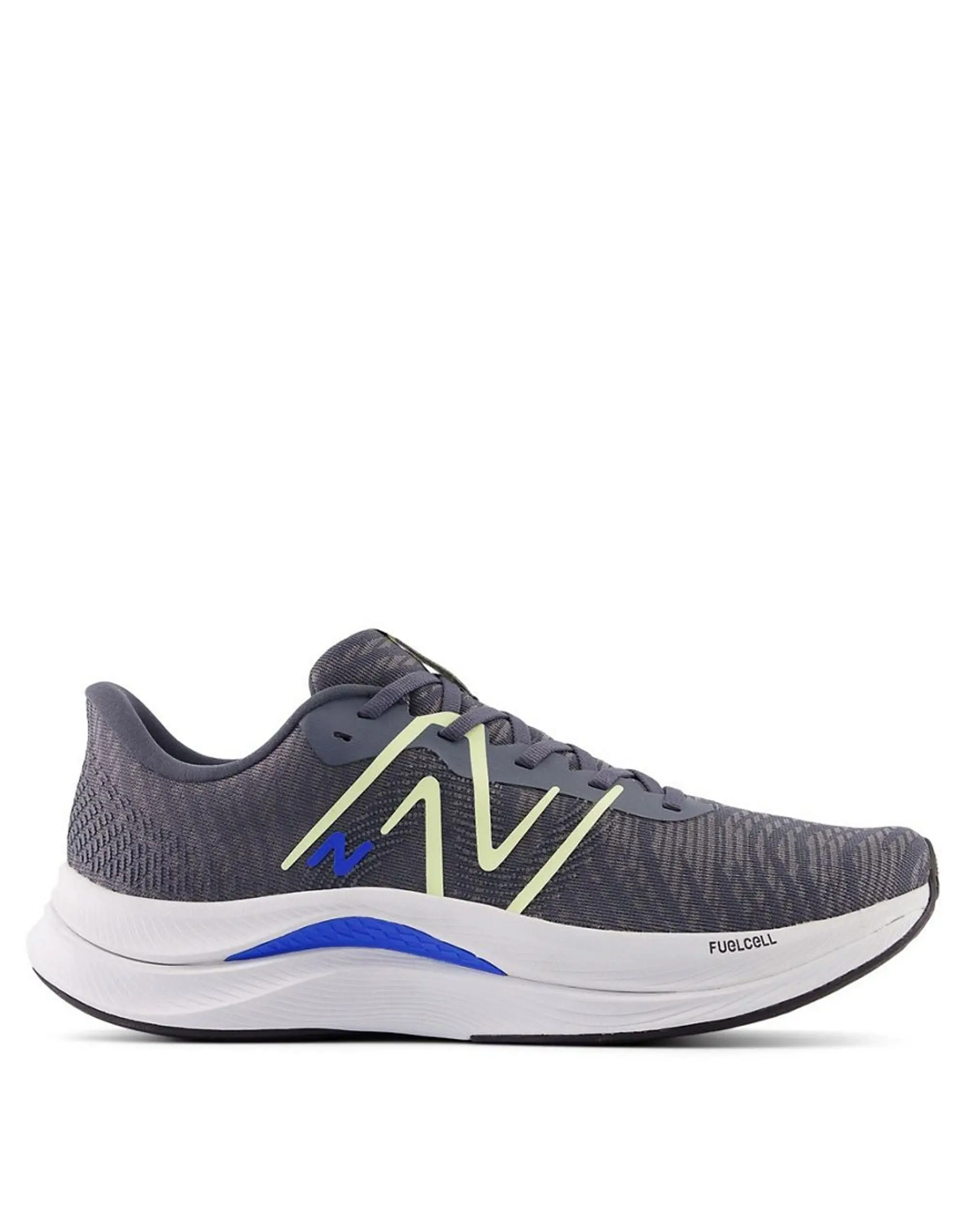 New Balance Men's FuelCell Propel v4 in Blue/Yellow/Grey Synthetic