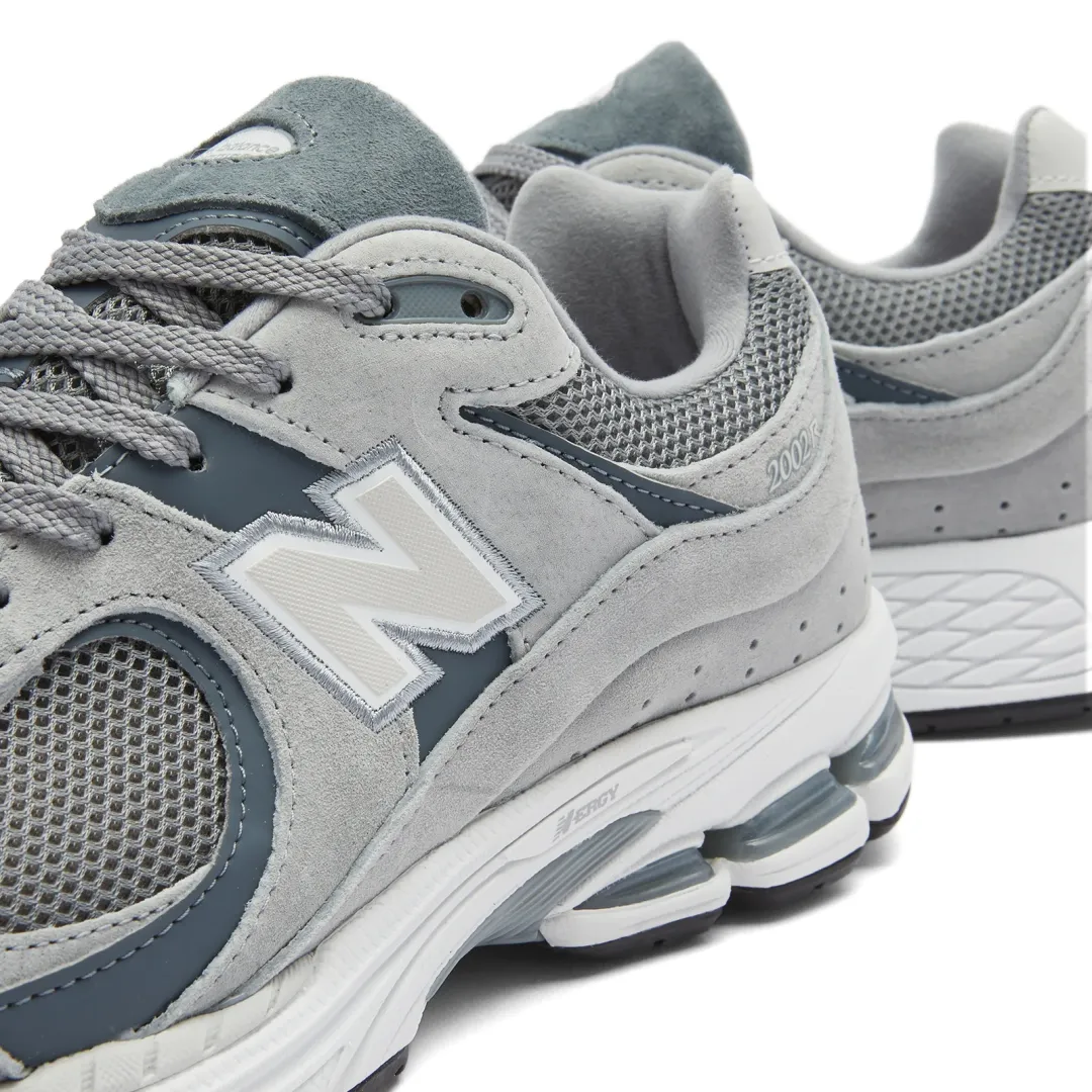 New Balance Men's 2002R in Grey/Black Suede/Mesh | M2002RST