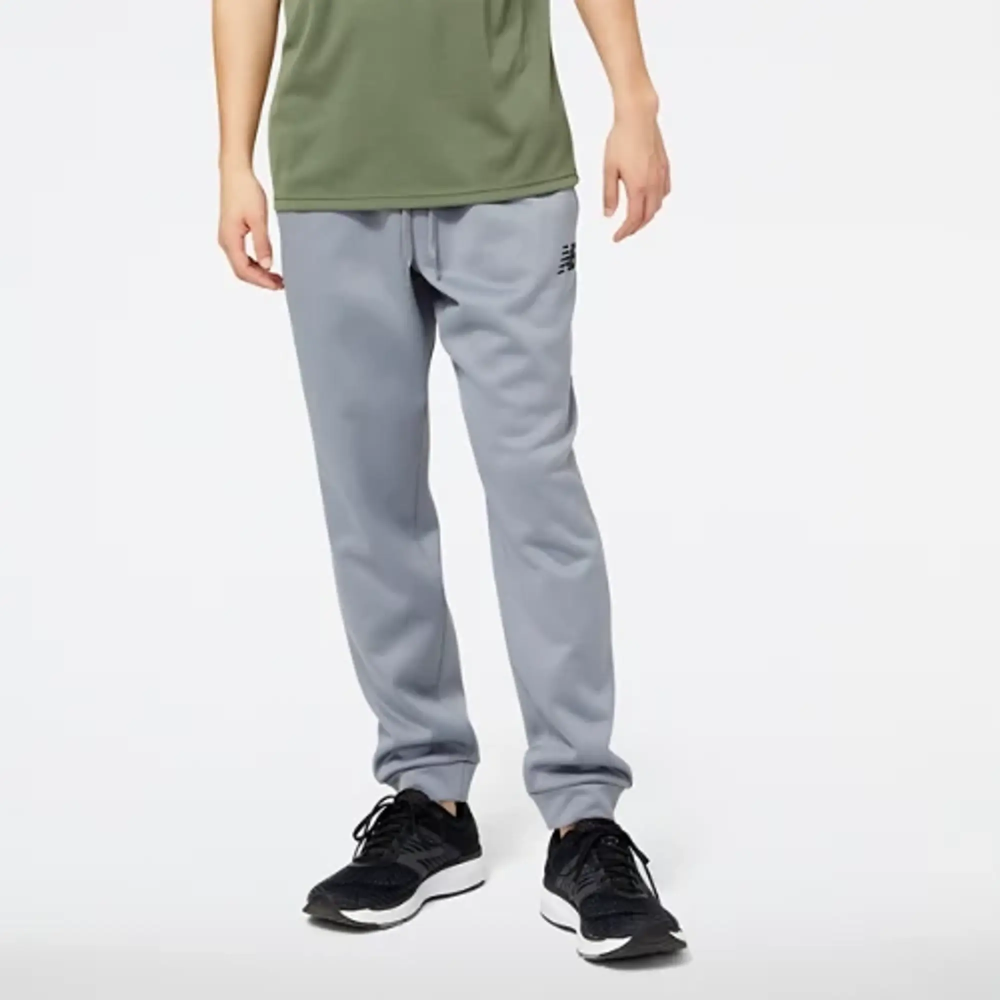 New Balance Men's Tenacity Performance Fleece Pant in Grey Poly Knit
