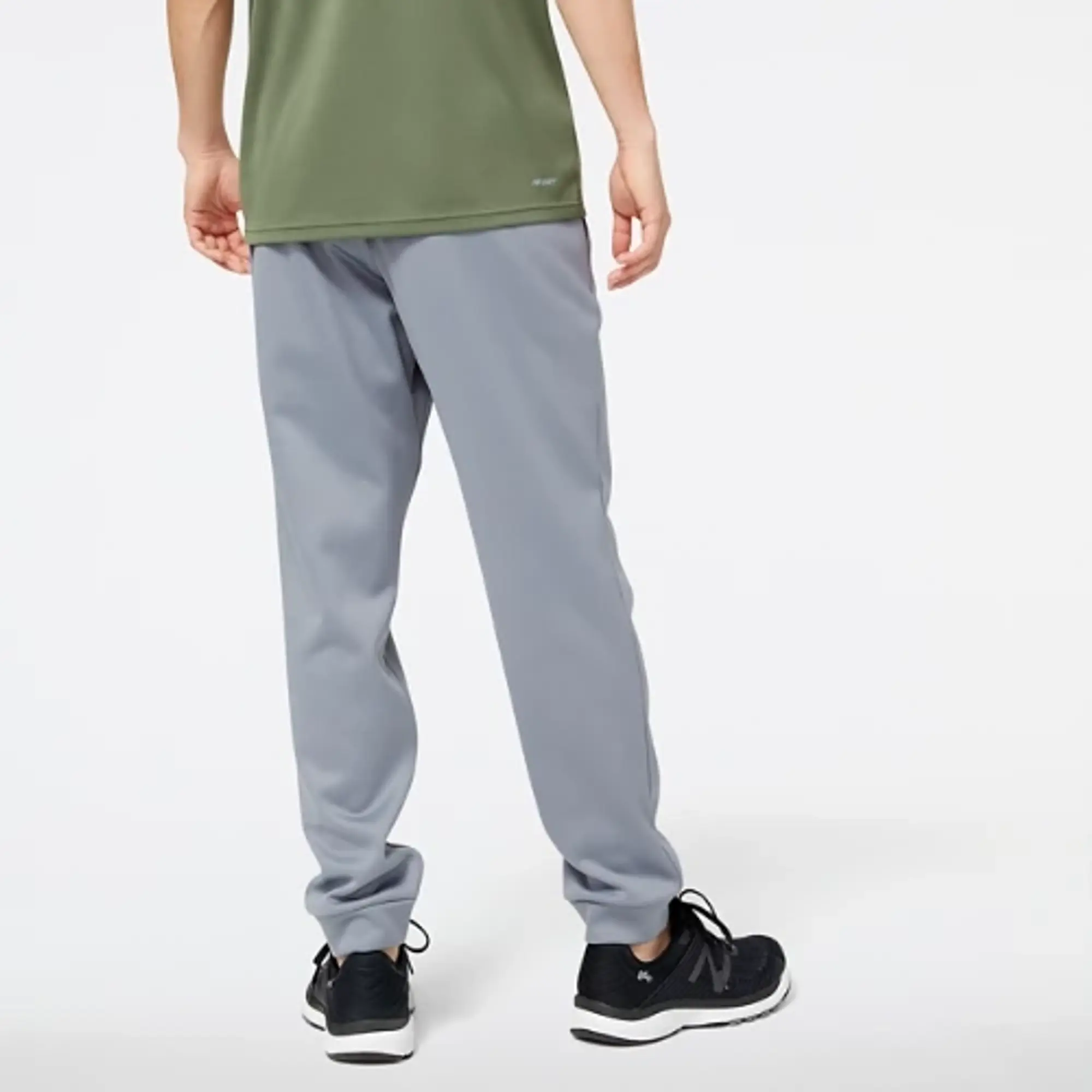 New Balance Men's Tenacity Performance Fleece Pant in Grey Poly Knit