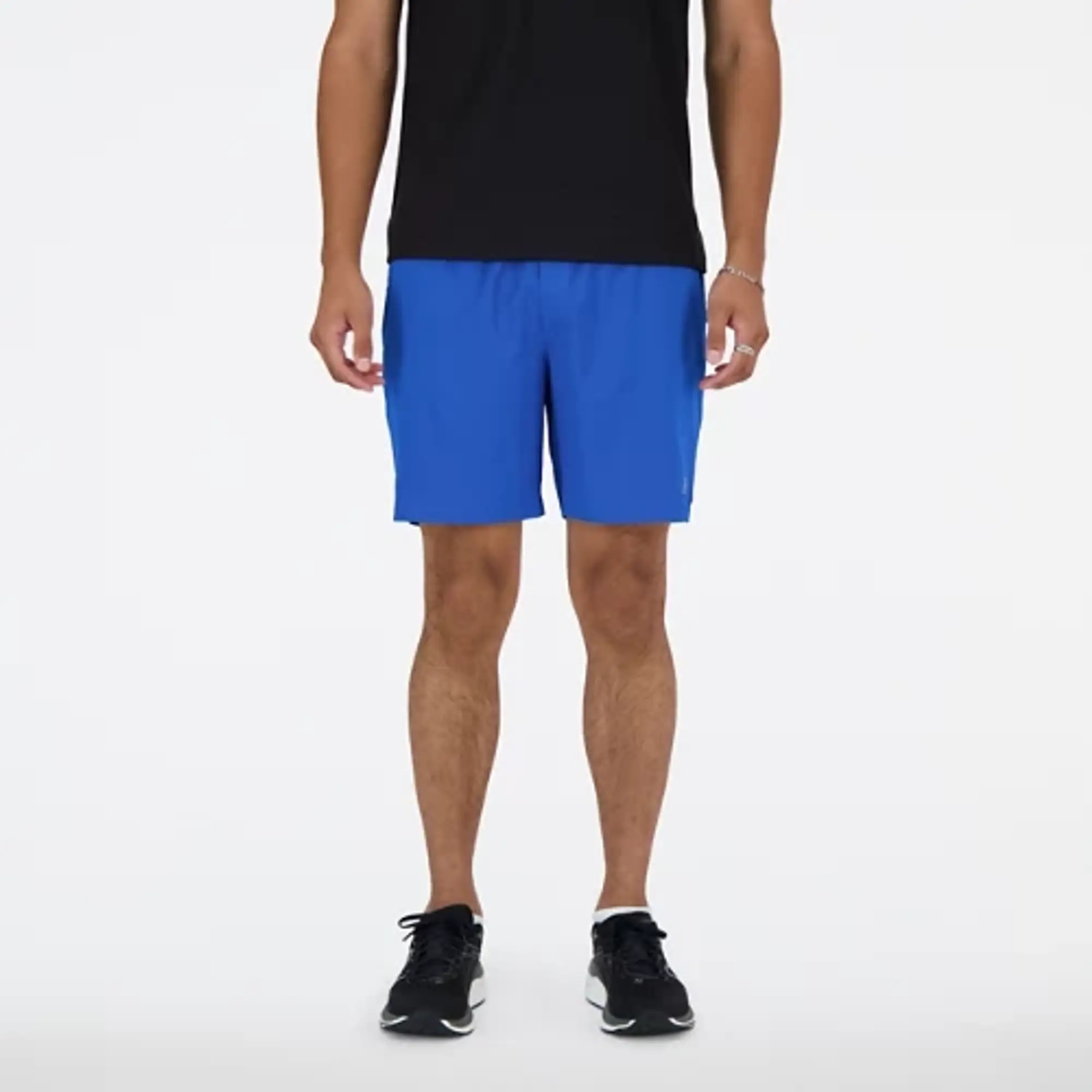 New Balance Men's AC Lined Short 7 in Blue Polywoven
