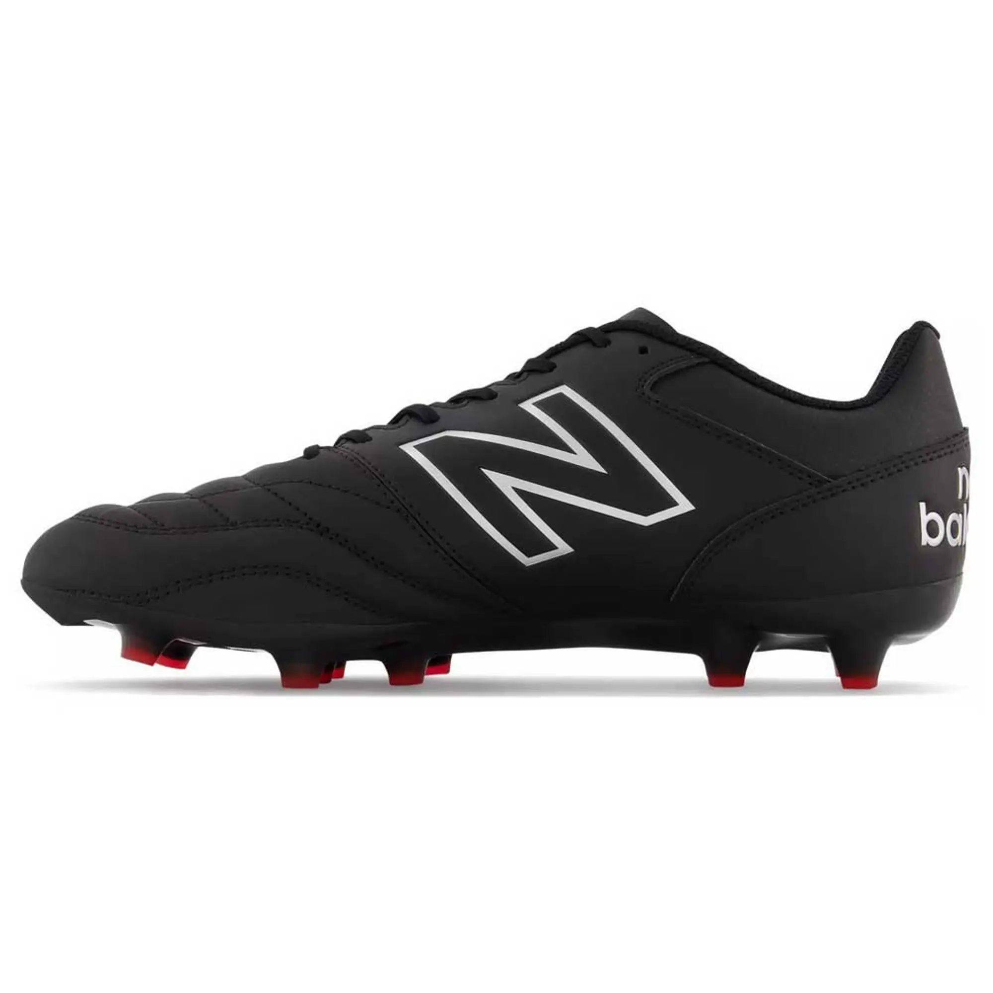 New Balance Men's 442 V2 TEAM FG in Black/White Leather