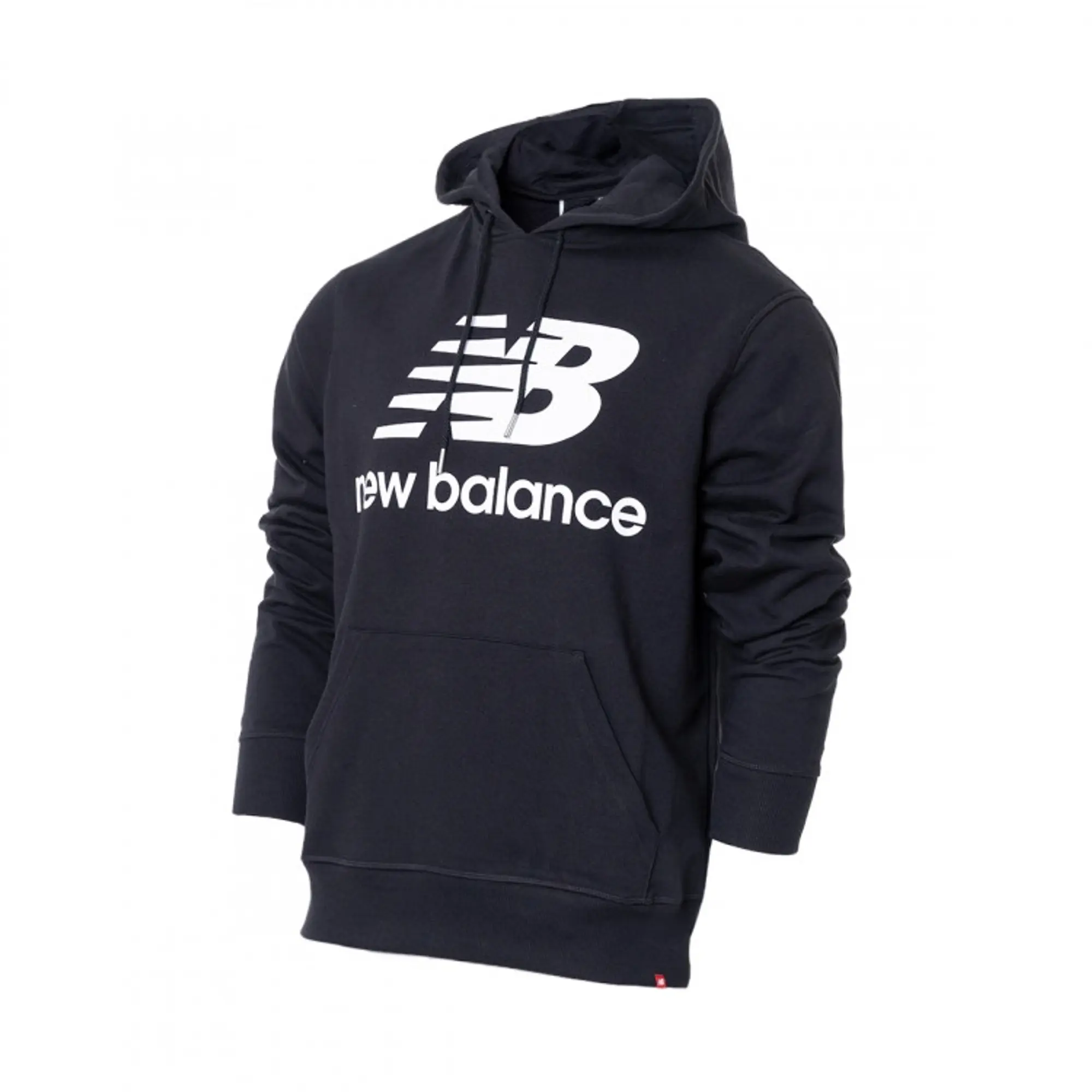 New Balance Men's NB Essentials Pullover Hoodie in Black Cotton