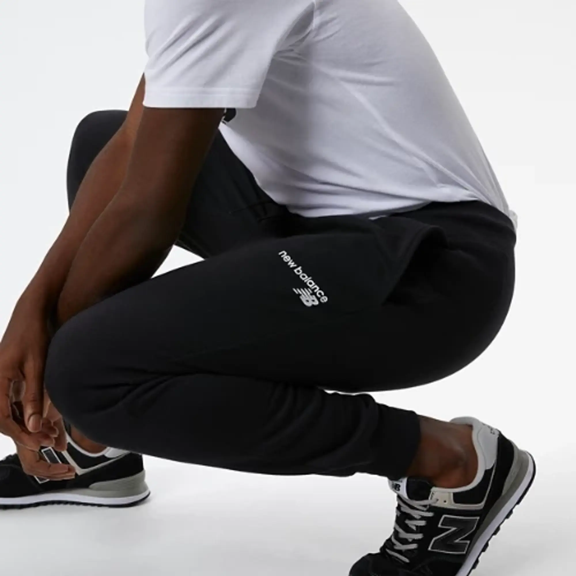 New Balance Men's NB Classic Core Fleece Pant in Black Cotton