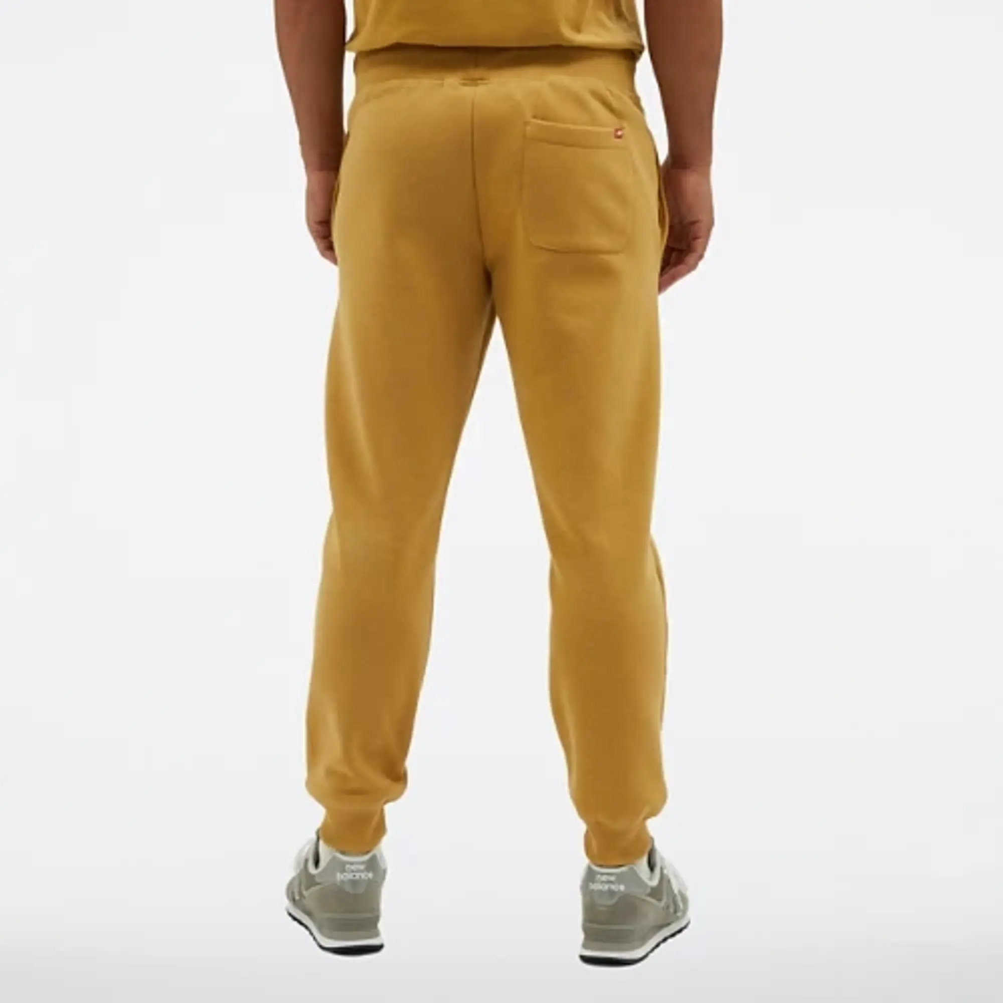 New Balance Men's NB Small Logo Pants in Yellow Cotton