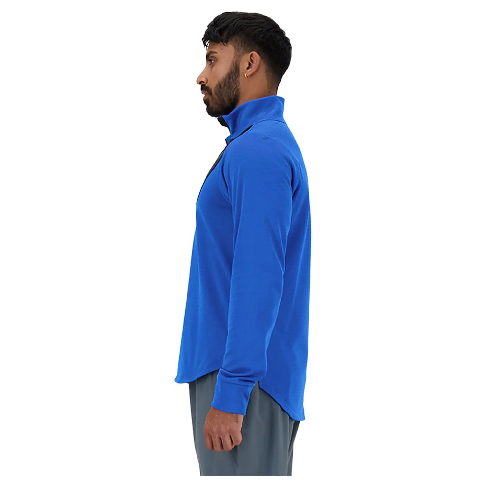 New Balance Heat Grid Half Zip Top, Blue Oasis