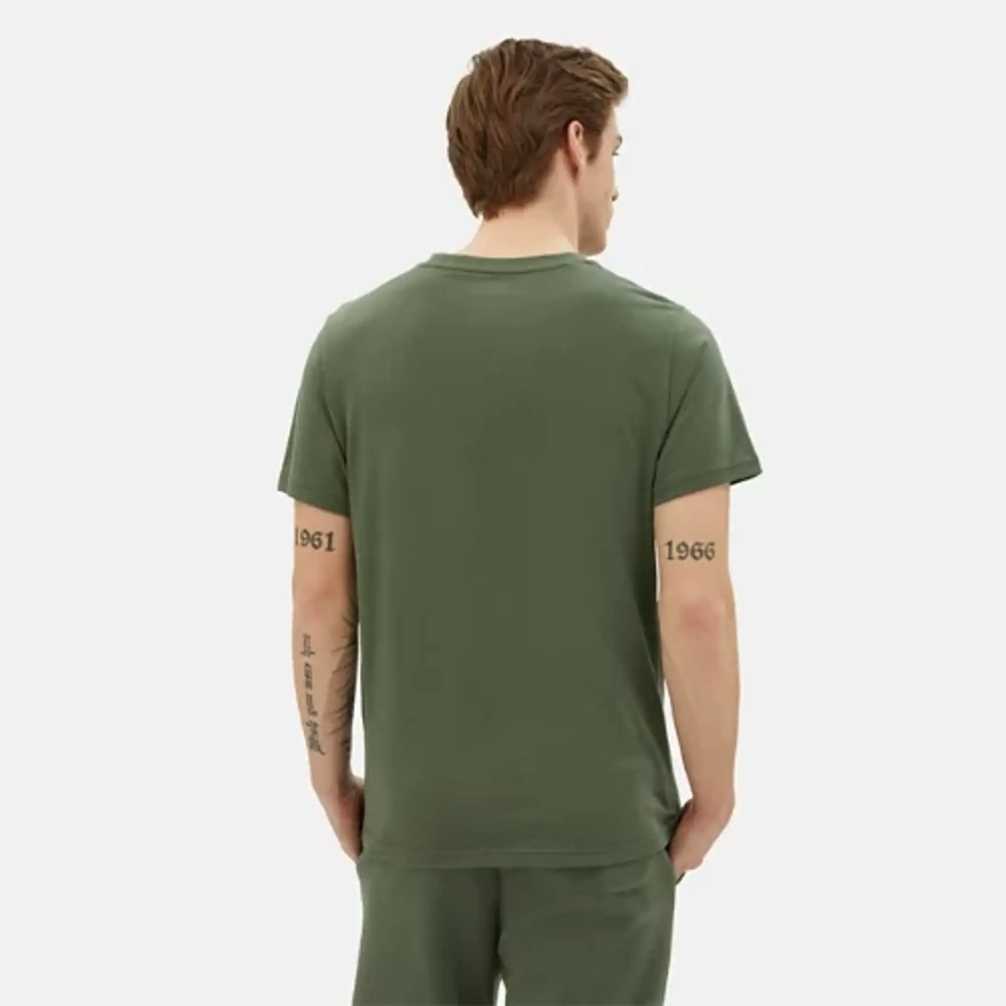New Balance Men's NB Small Logo Tee in Green Cotton