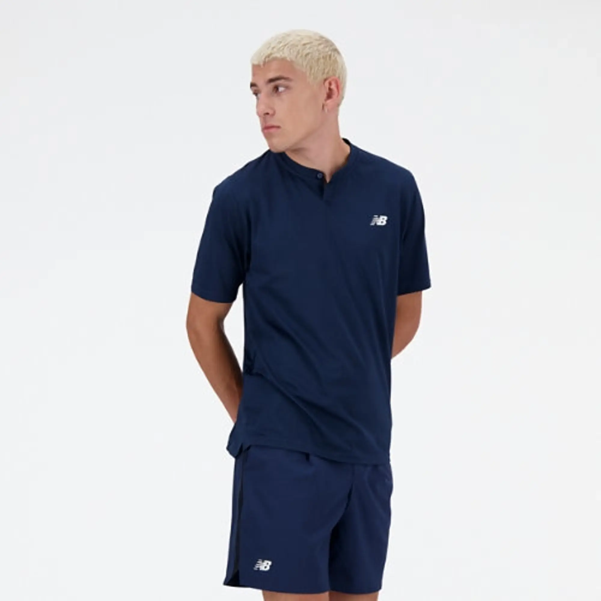 New Balance Men's Tournament Top in Blue Poly Knit