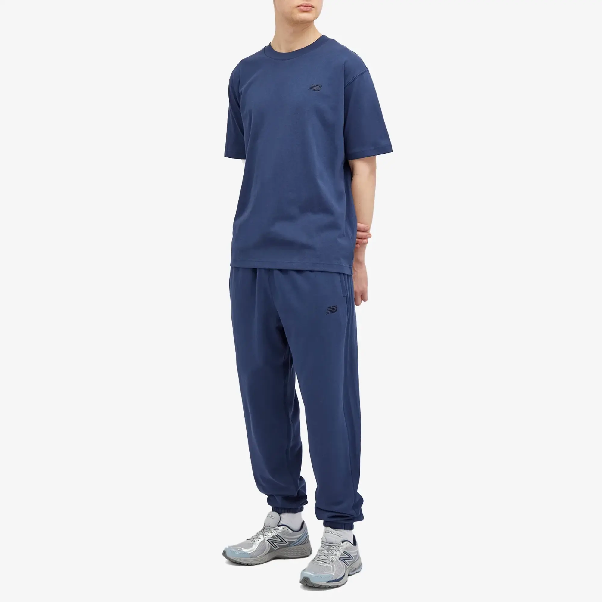 New Balance Men's Athletics Cotton T-Shirt in Navy Blue