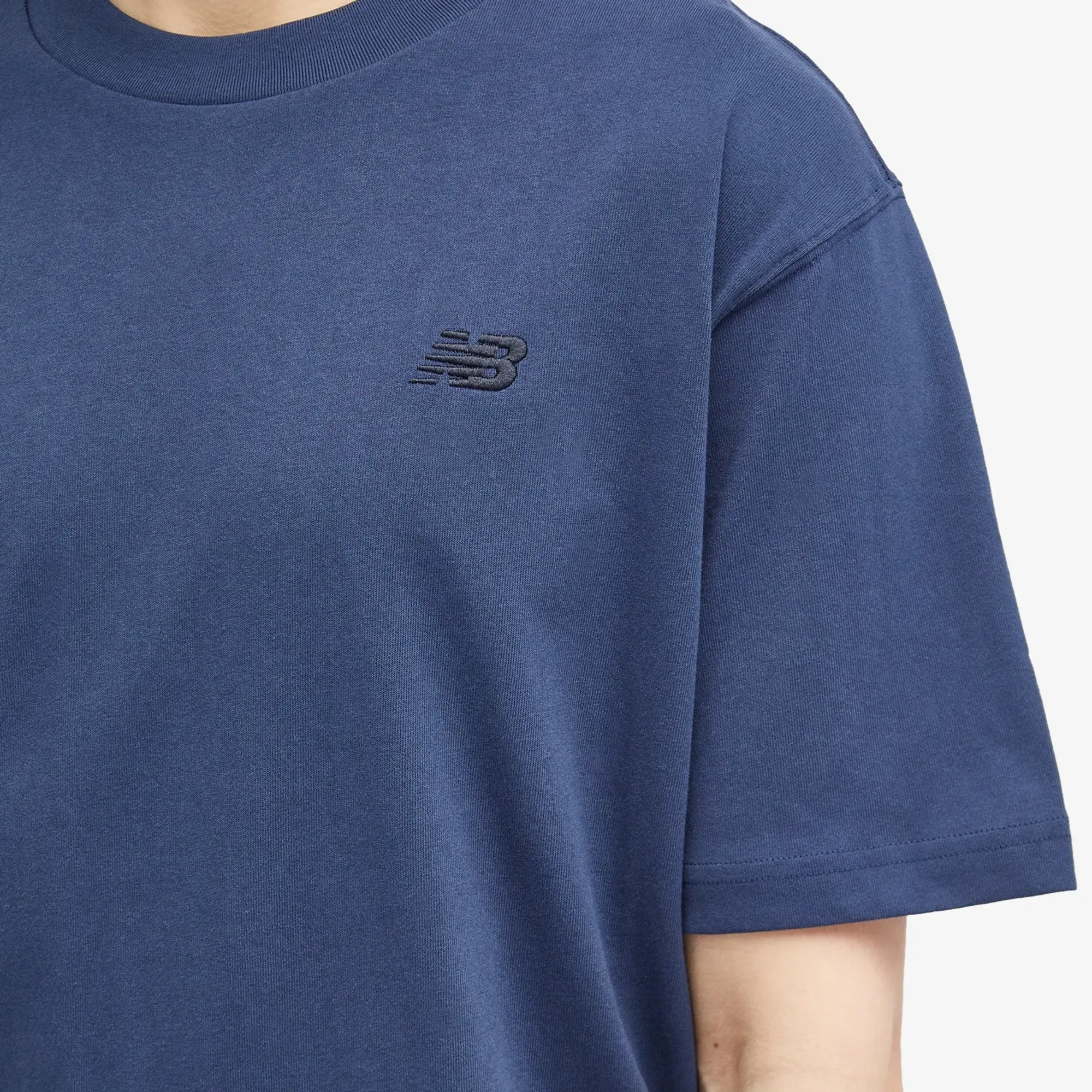 New Balance Men's Athletics Cotton T-Shirt in Navy Blue