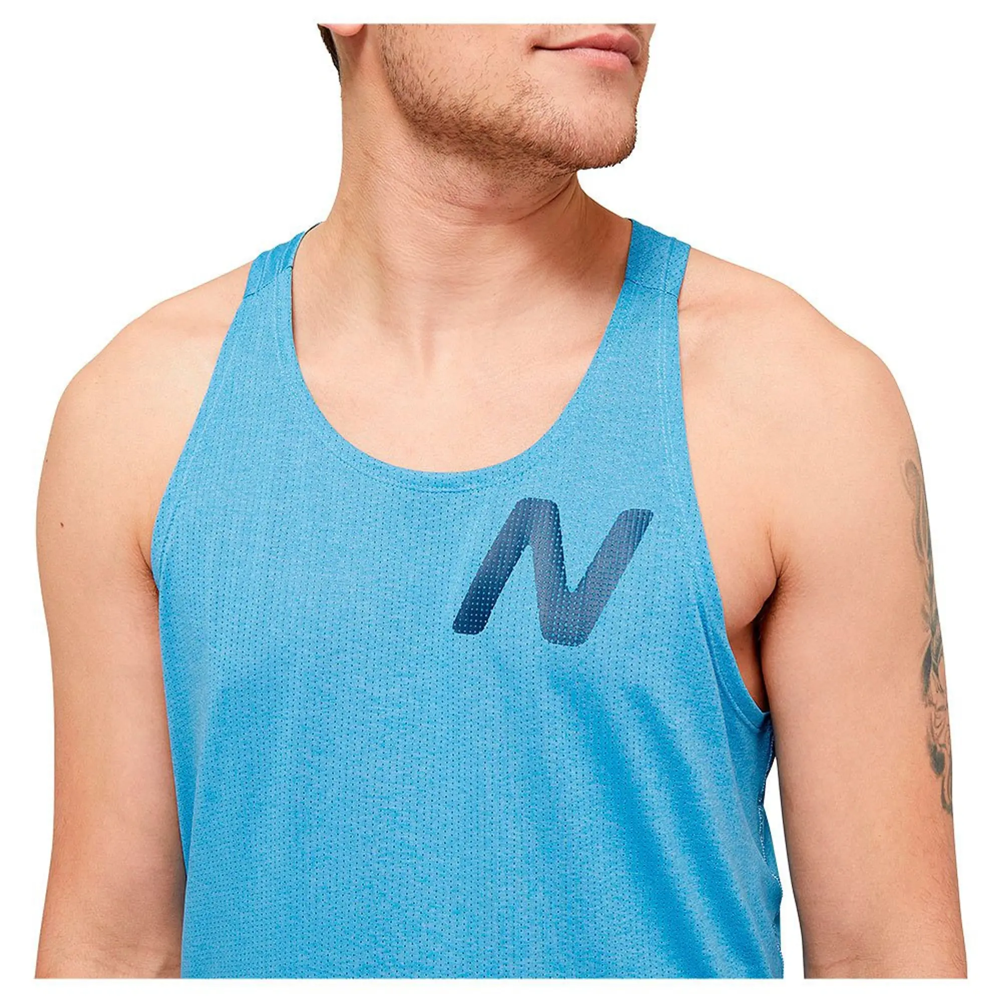 New Balance Graphic Impact Sleeveless T-shirt  - Blue