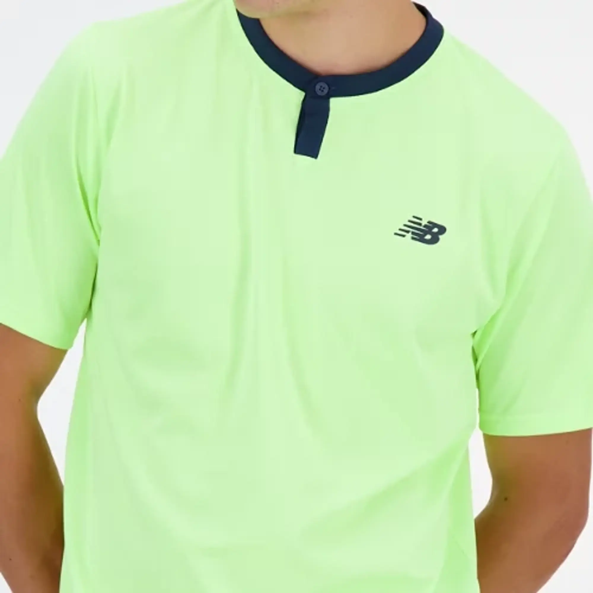 New Balance Men's Tournament Top in Green Poly Knit