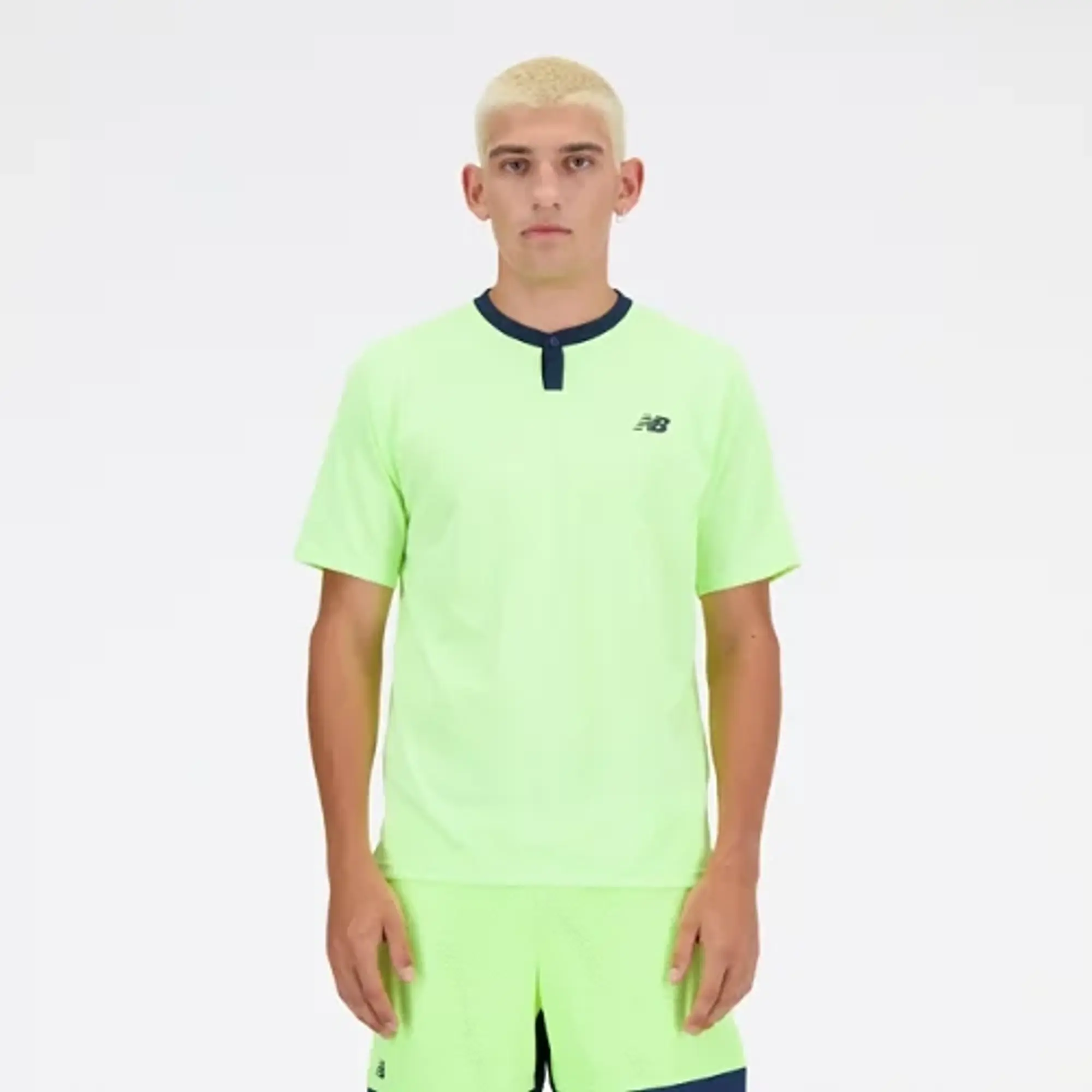 New Balance Men's Tournament Top in Green Poly Knit