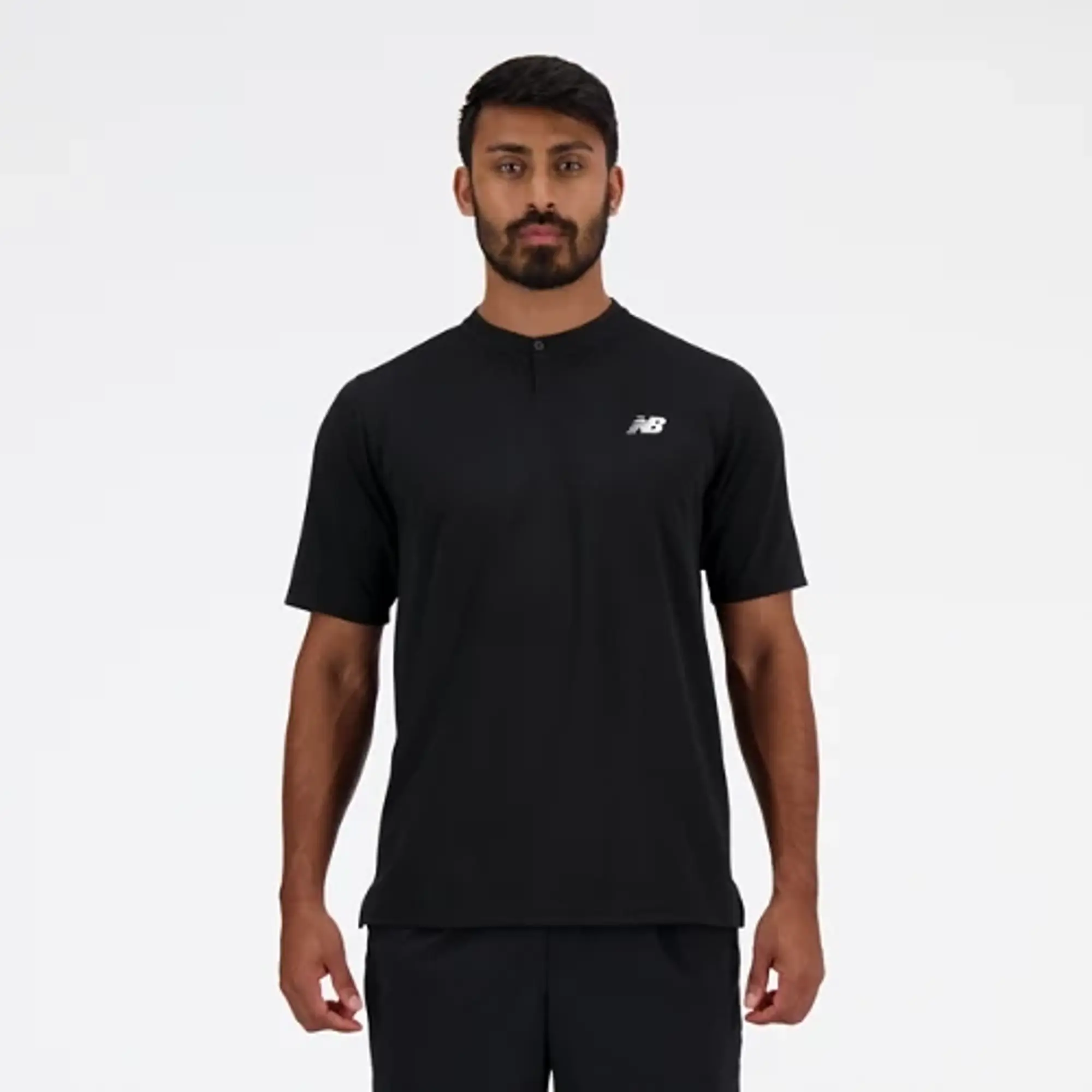 New Balance Men's Tournament Top in Black Poly Knit