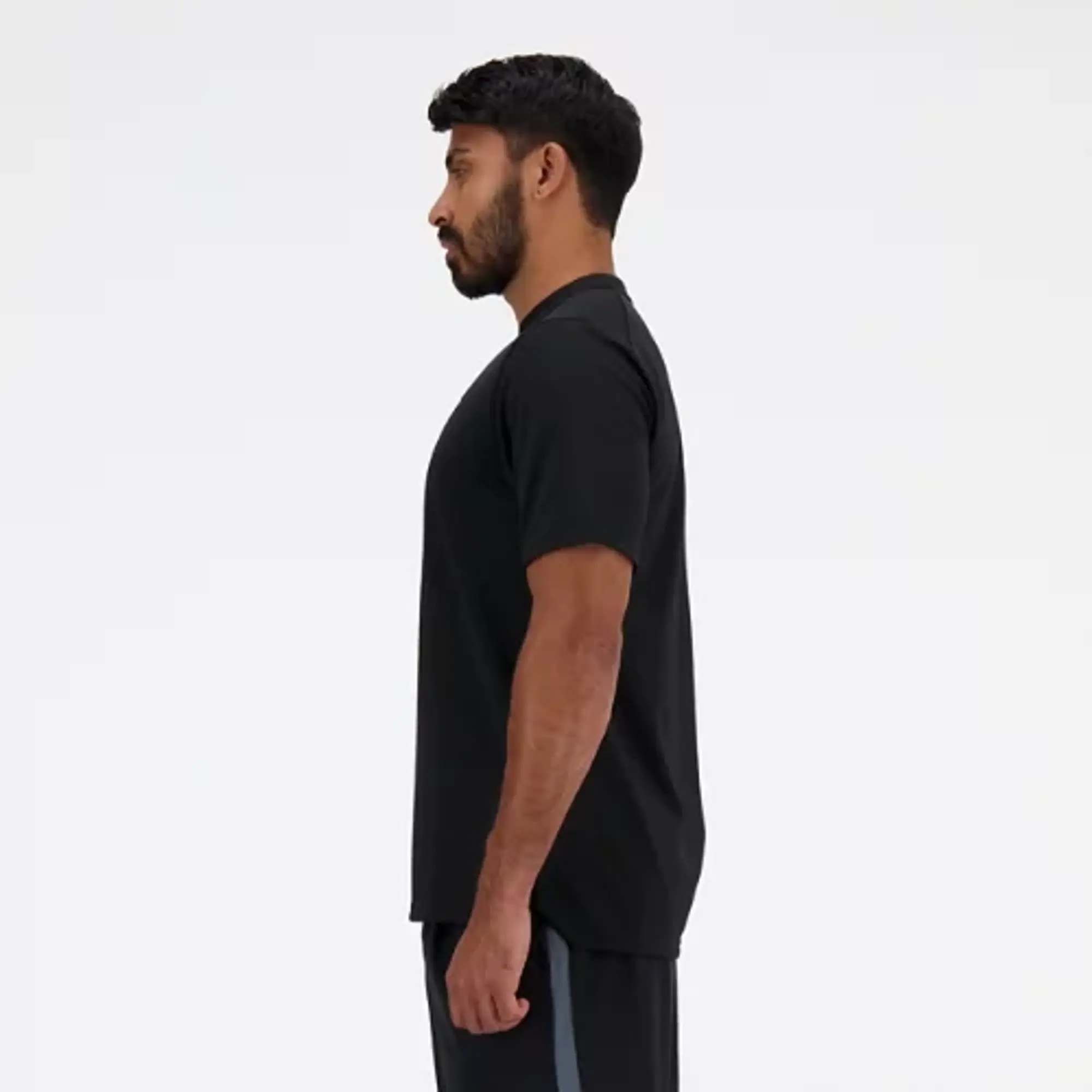New Balance Men's Tournament Top in Black Poly Knit