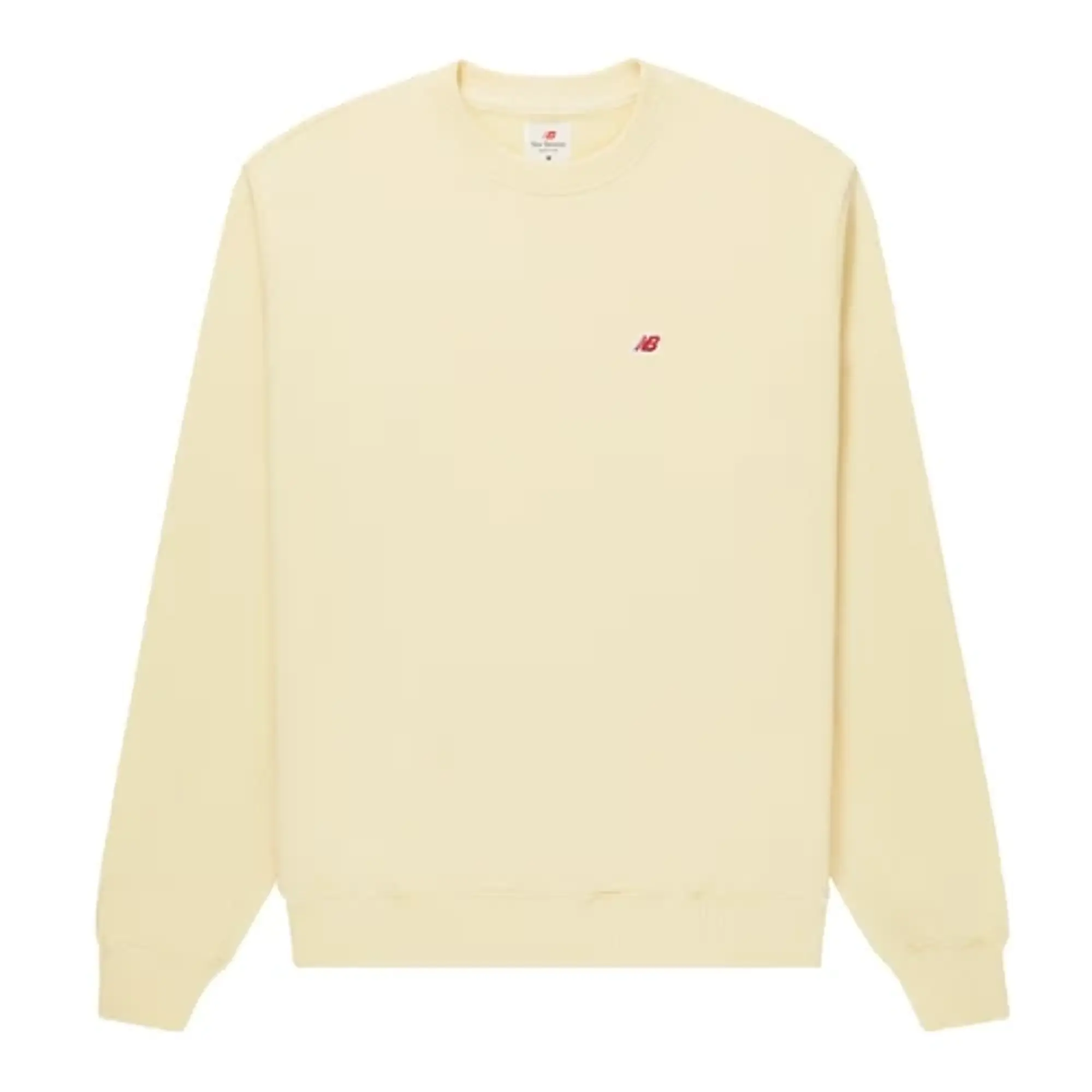 New Balance Men's MADE in USA Core Crewneck Sweatshirt in Yellow Cotton Fleece