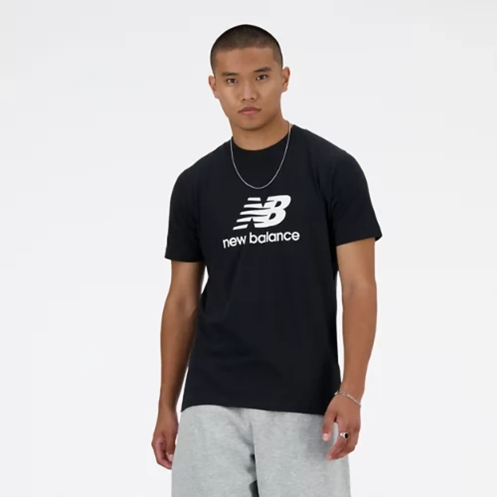 New Balance Men's Sport Essentials Graphic T-Shirt 4 in Black Cotton