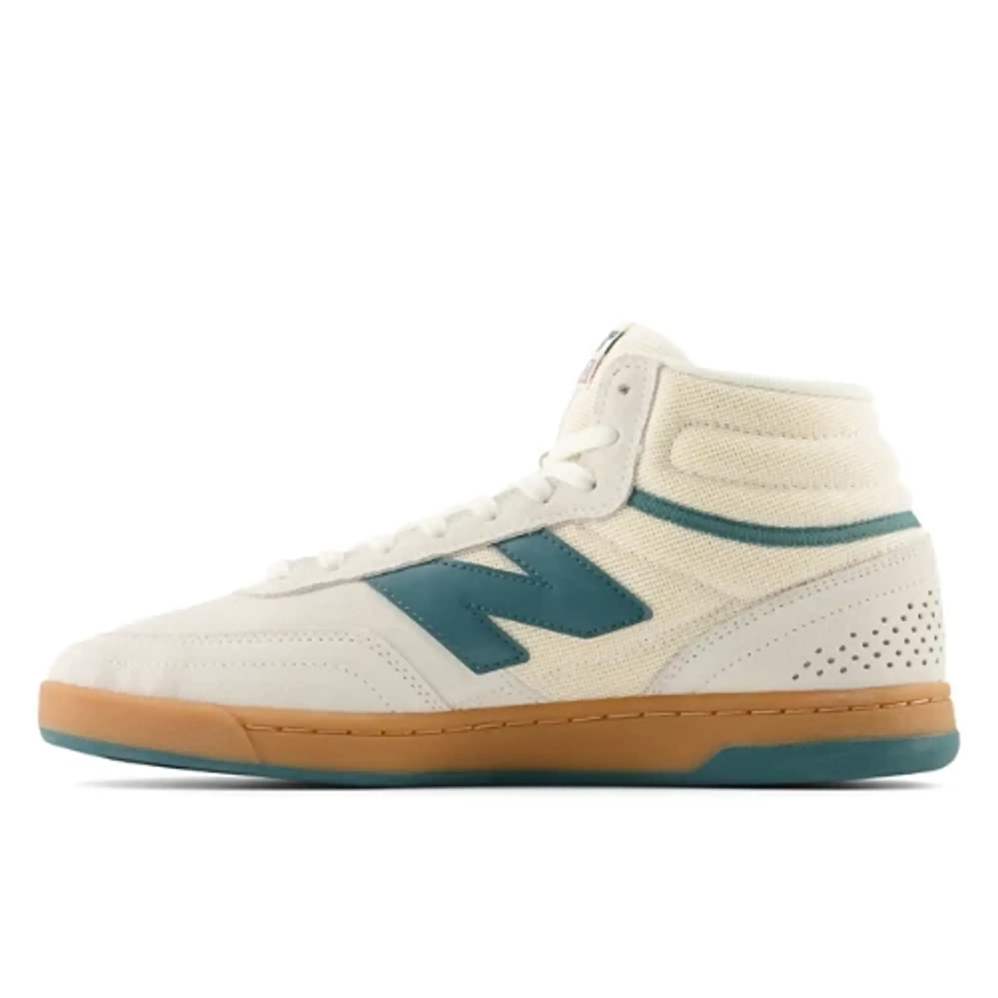 New Balance Men's NB Numeric 440 High V2 in White/Green Suede/Mesh