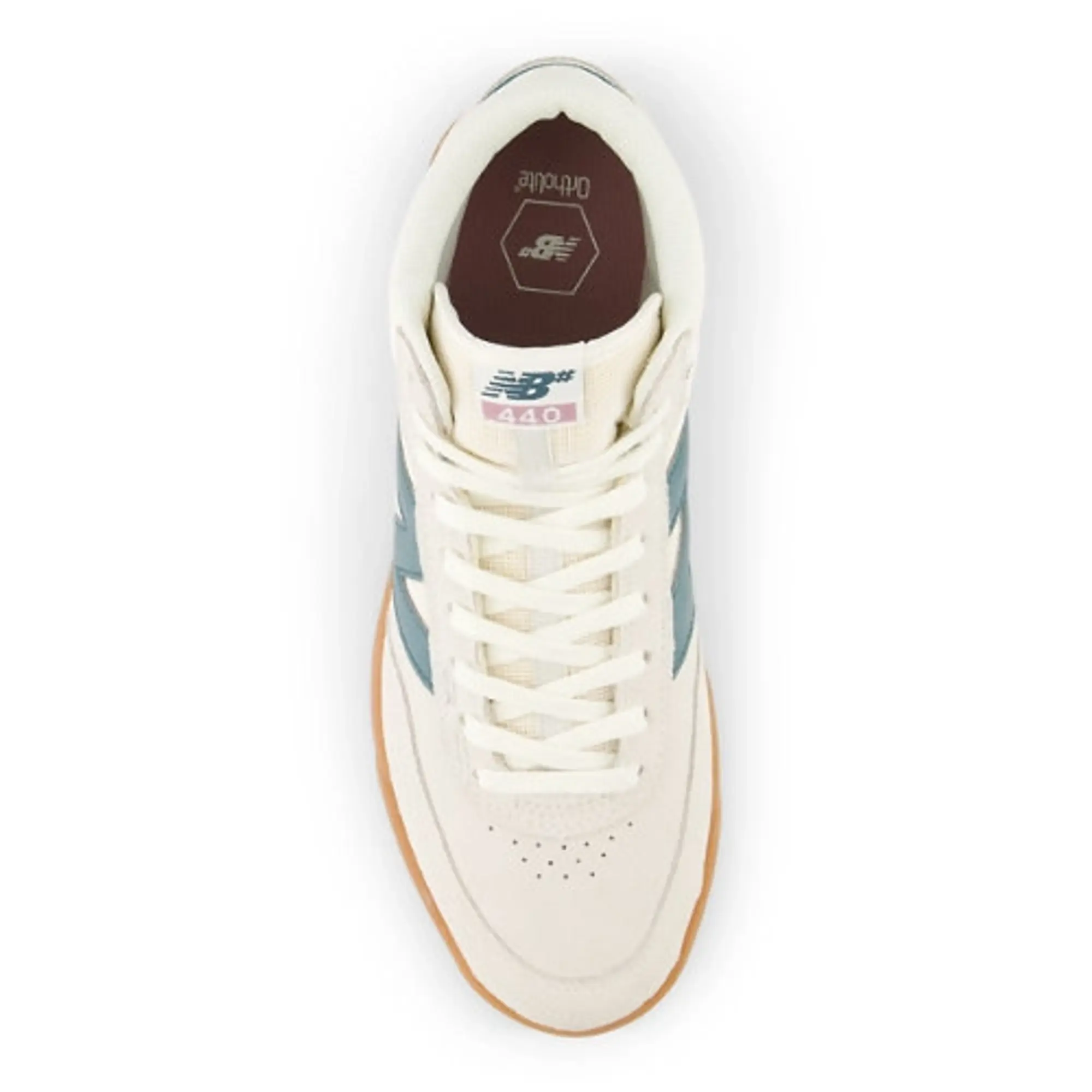 New Balance Men's NB Numeric 440 High V2 in White/Green Suede/Mesh
