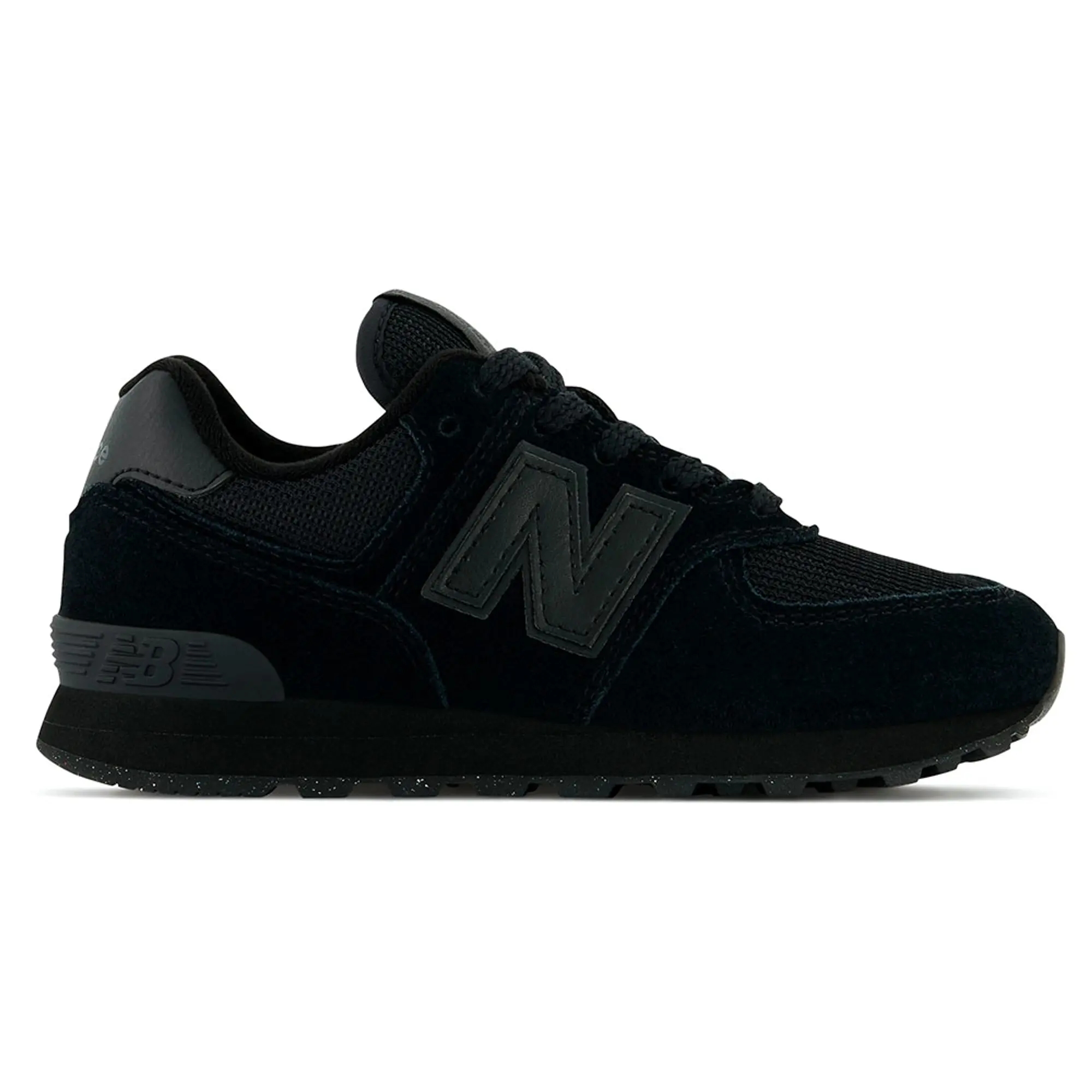 New Balance Kids' 574 Core in Black Leather