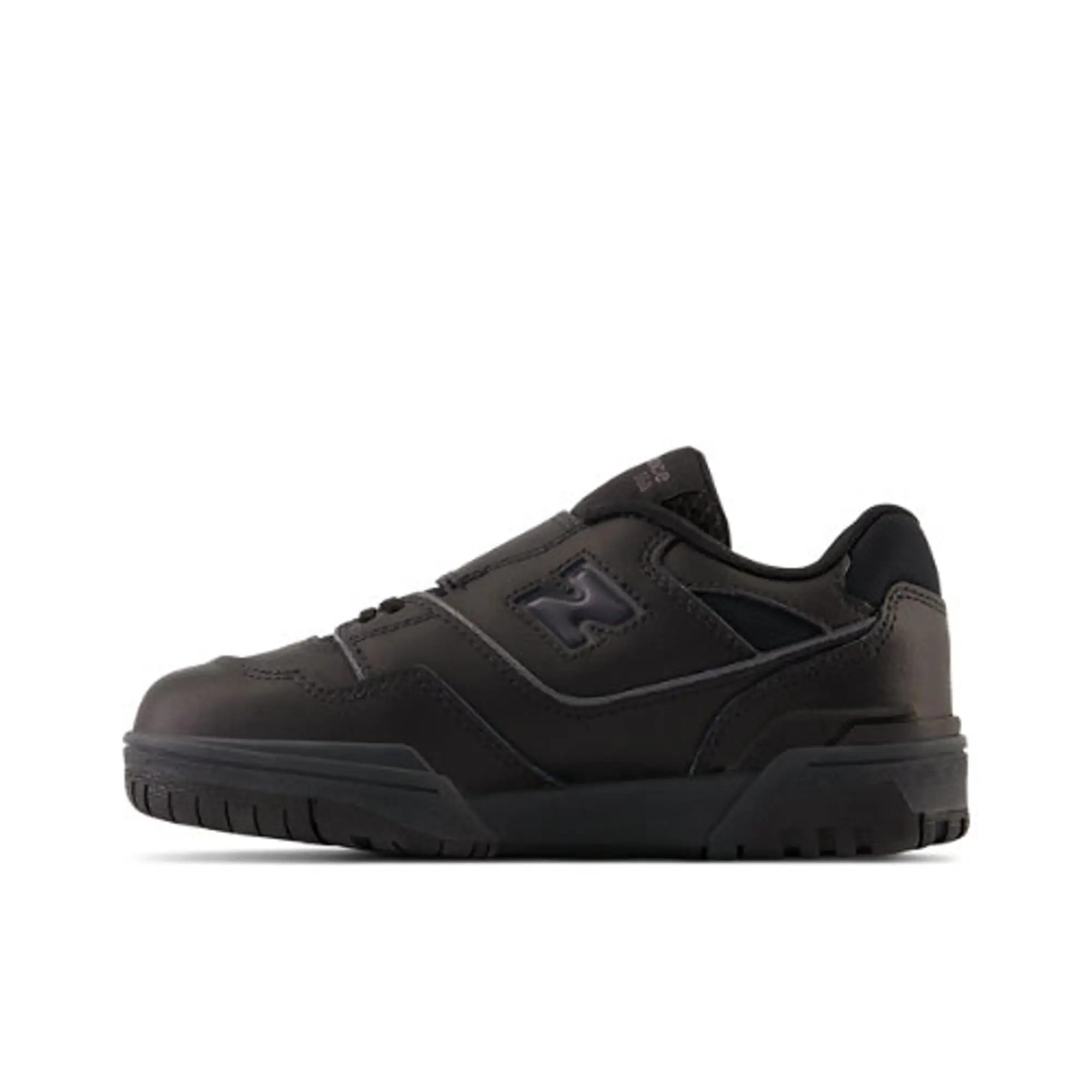 New Balance Kids' 550 Bungee Lace with Top Strap in Black Synthetic