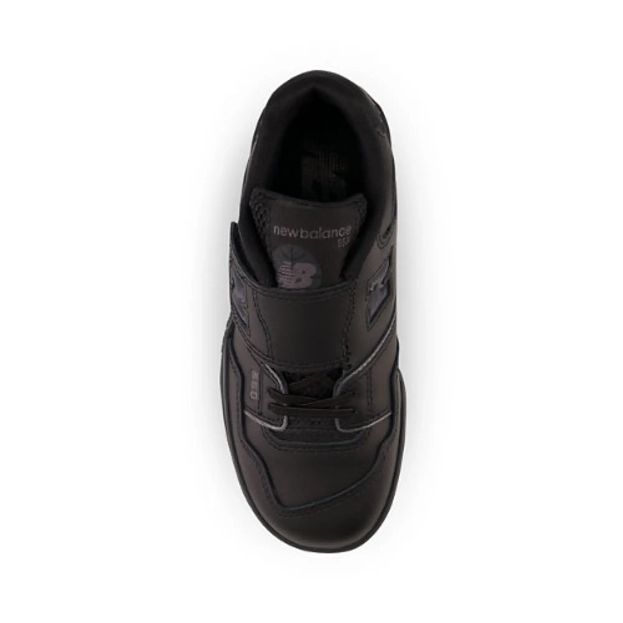 New Balance Kids' 550 Bungee Lace with Top Strap in Black Synthetic