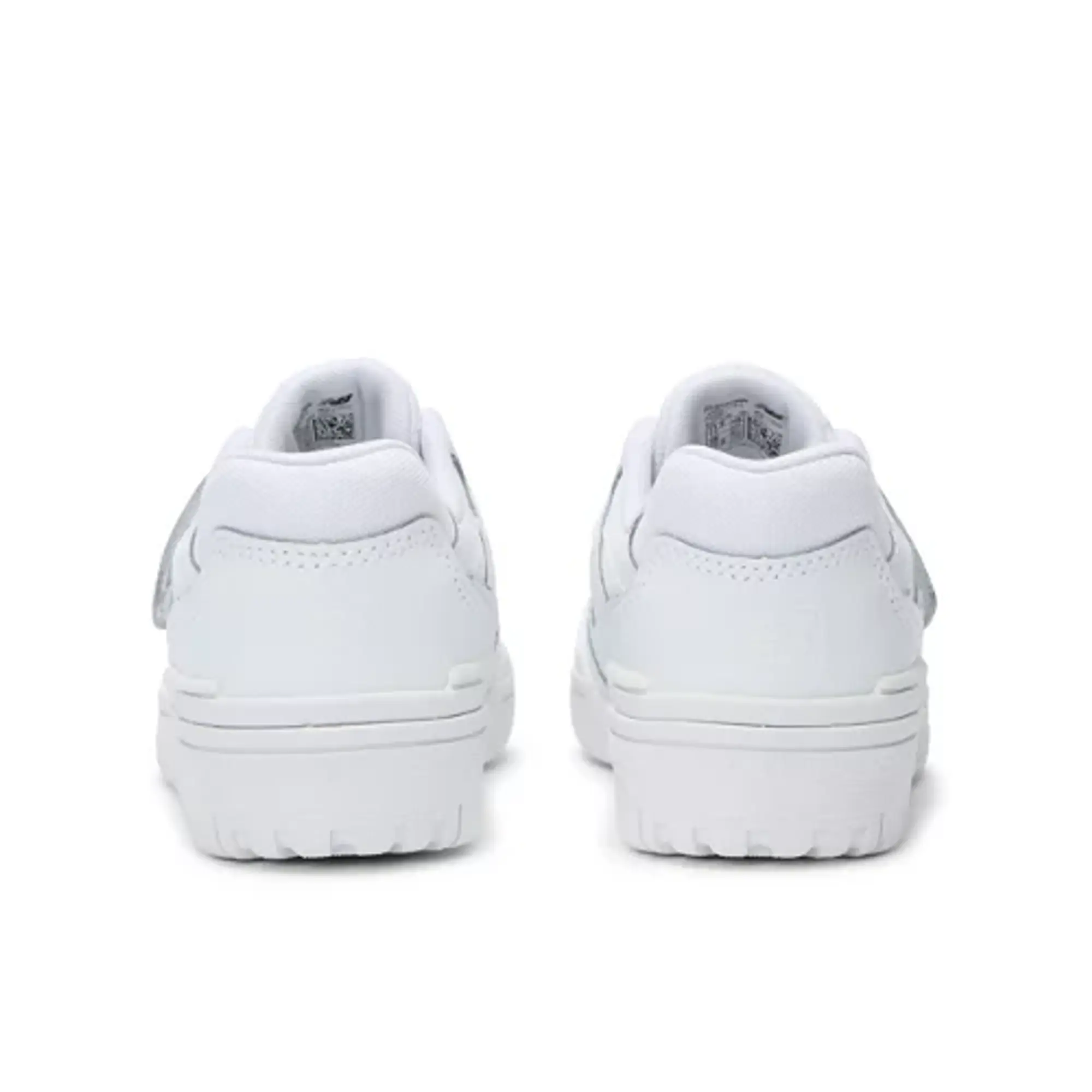 New Balance Kids' 550 Bungee Lace with Top Strap in White Leather