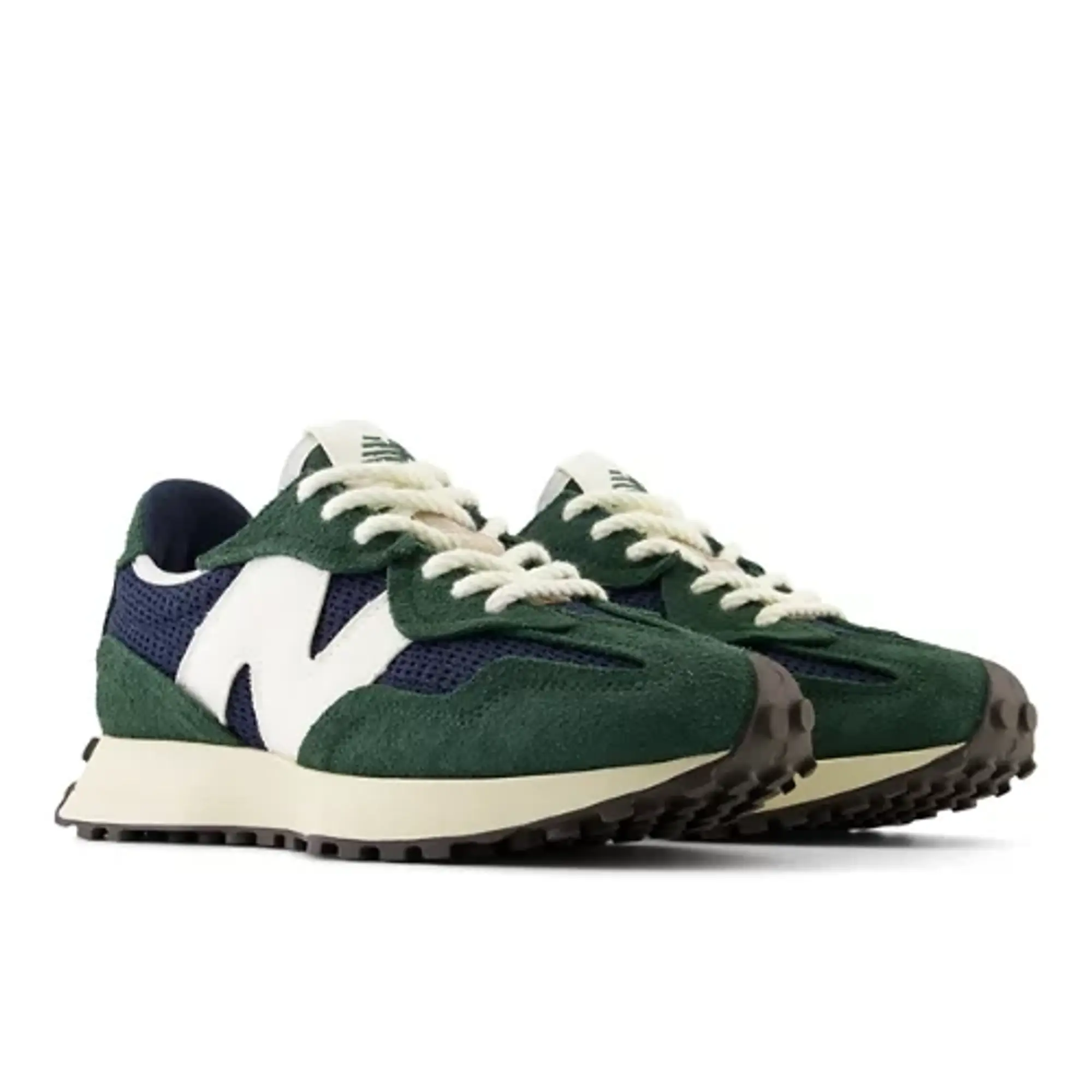 New Balance Unisex 327 in Green/Grey Suede/Mesh