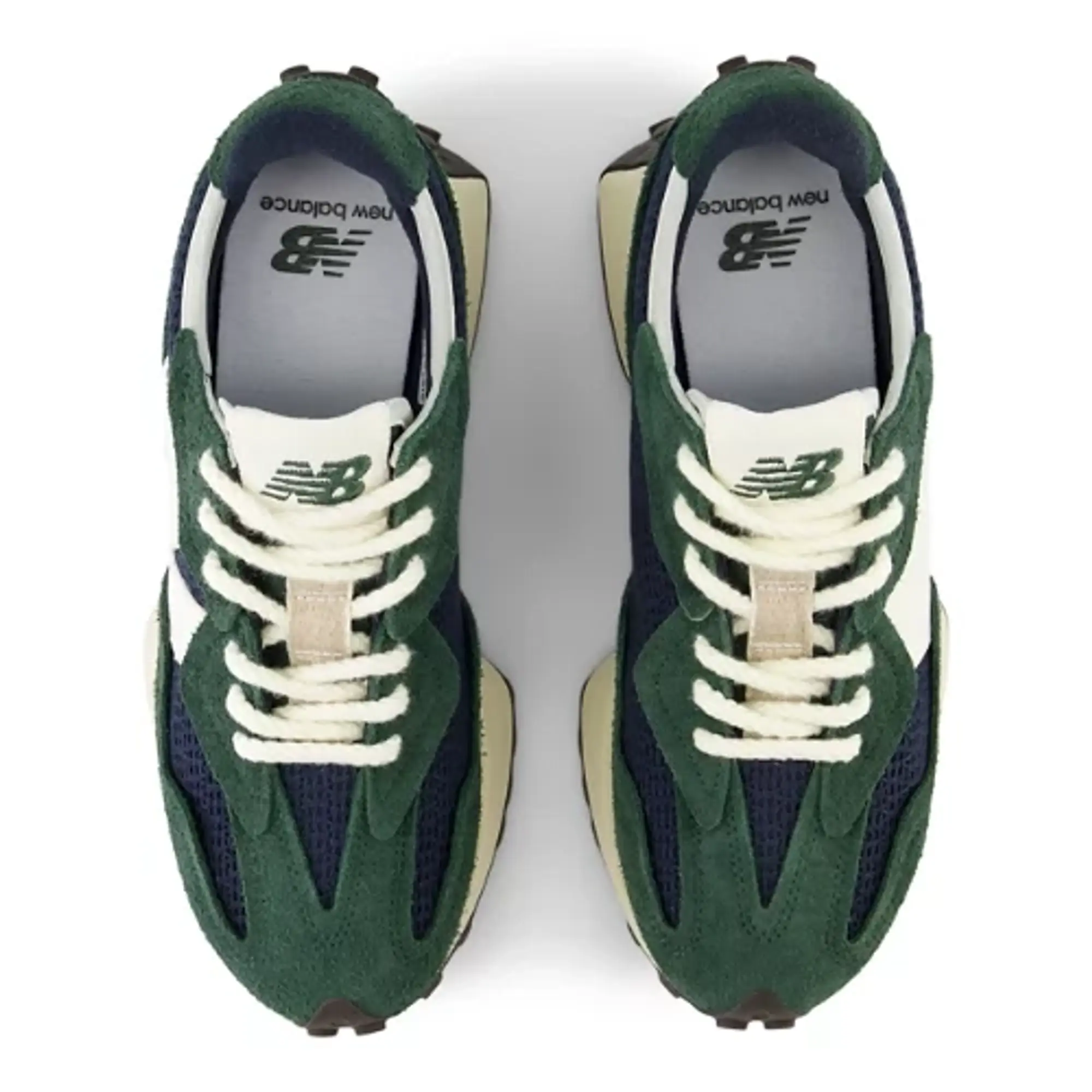 New Balance Unisex 327 in Green/Grey Suede/Mesh