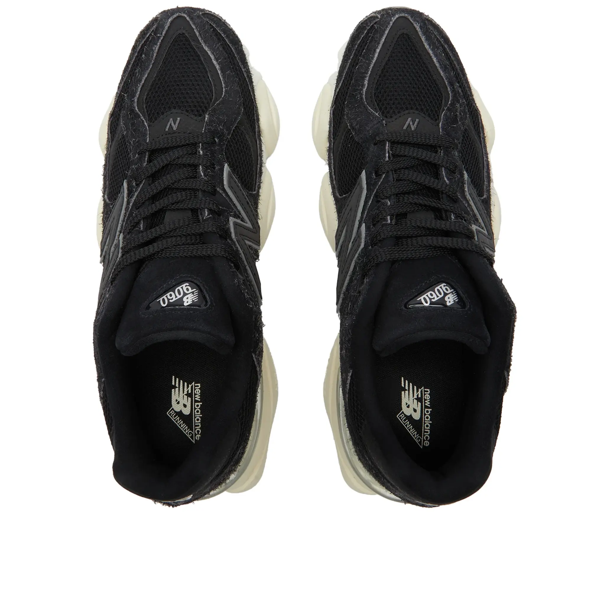 New Balance Unisex 9060 in Black/White/Grey Leather