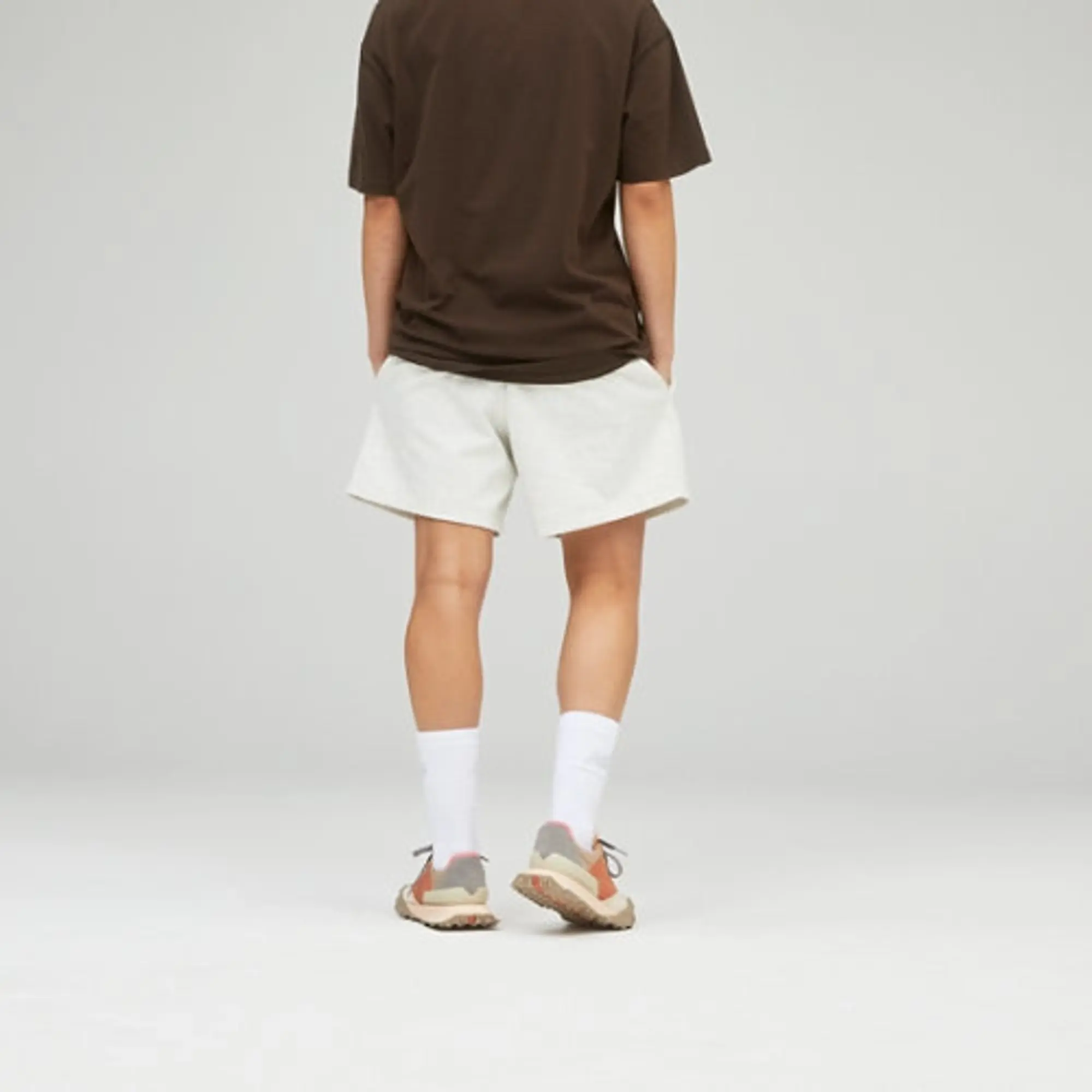 New Balance Unisex Uni-ssentials French Terry Short in White Cotton