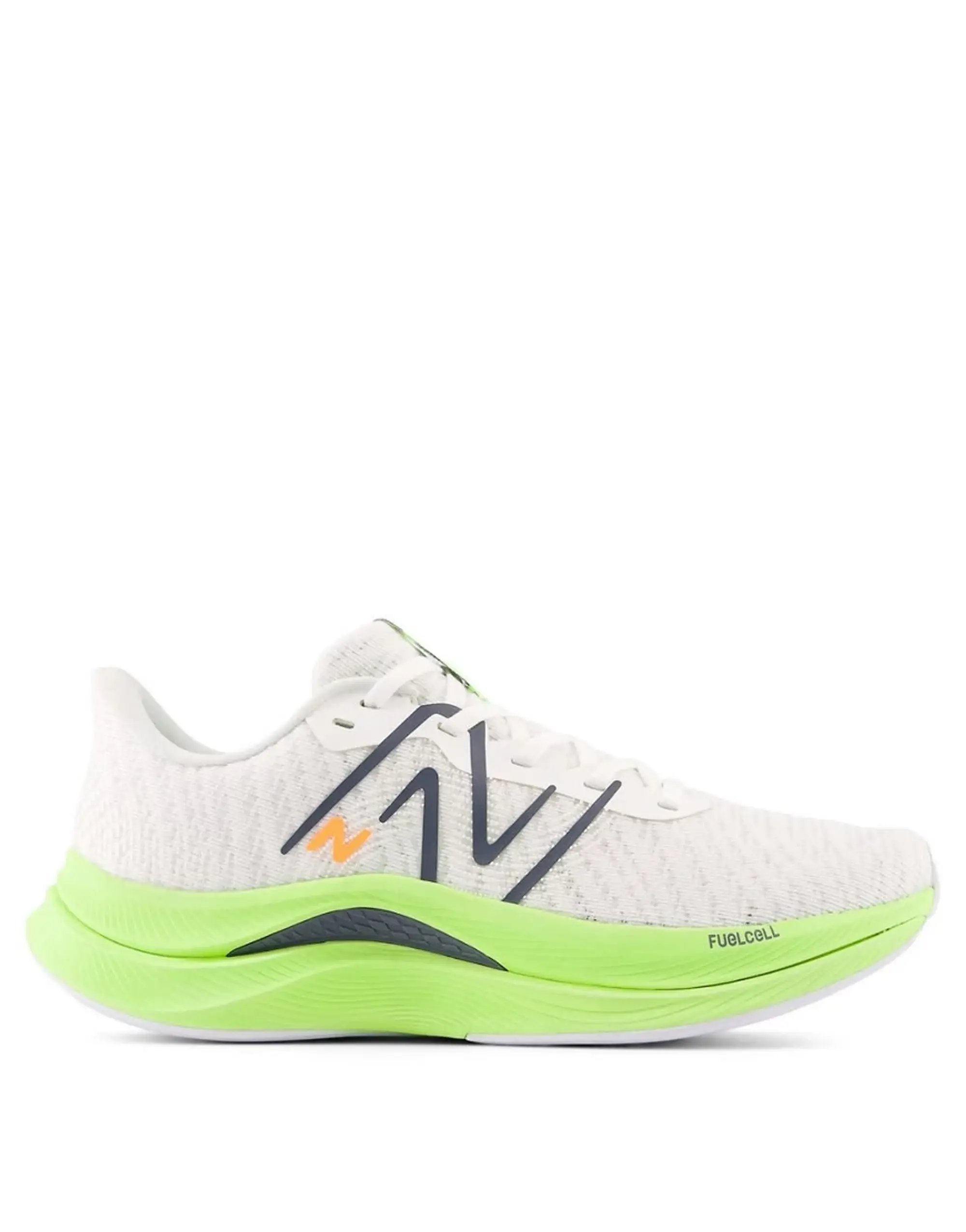 Women's New Balance Fuelcell Propel V4 Running Shoes - White And Neon Green