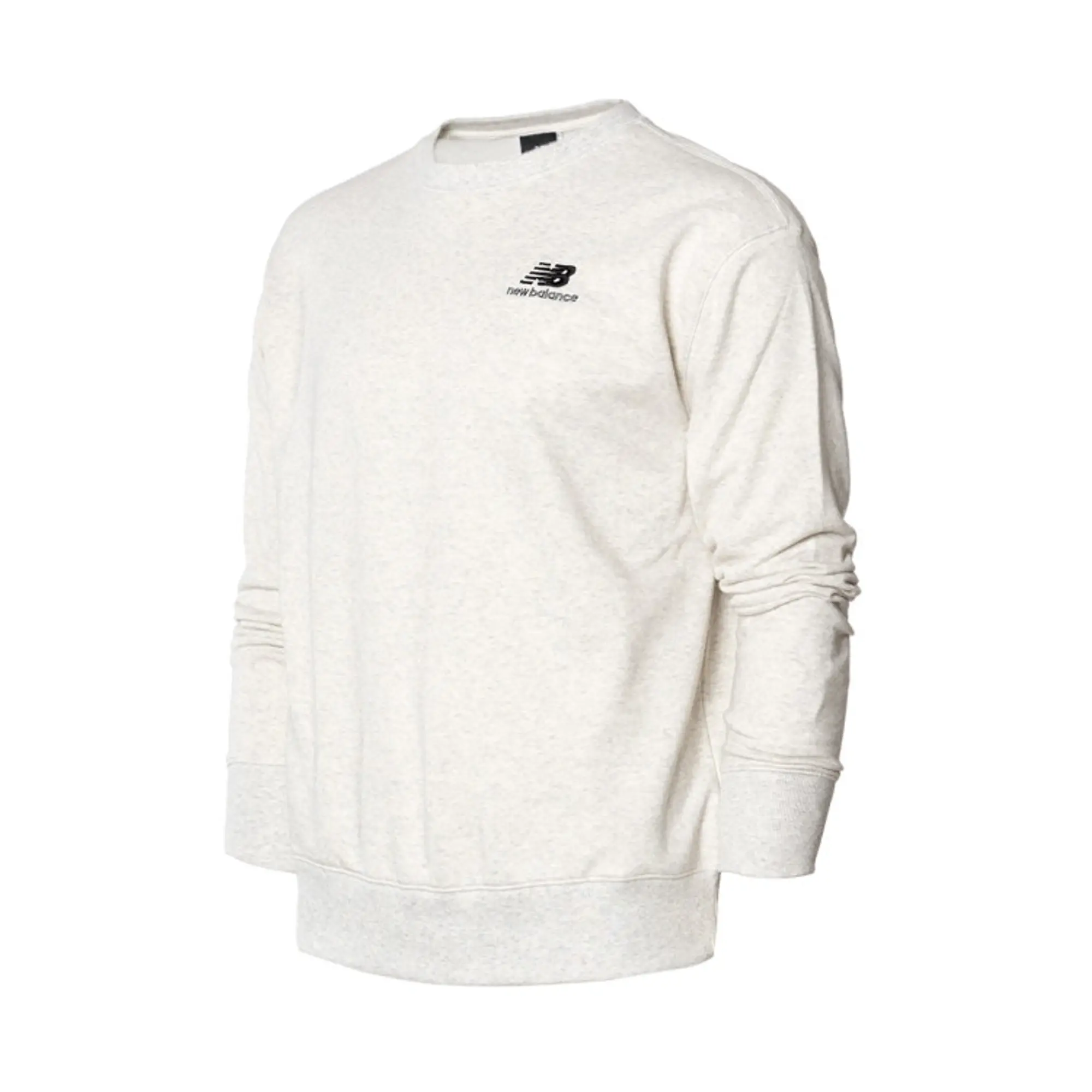 New Balance Unisex Uni-ssentials French Terry Crewneck Sweatshirt in White Cotton