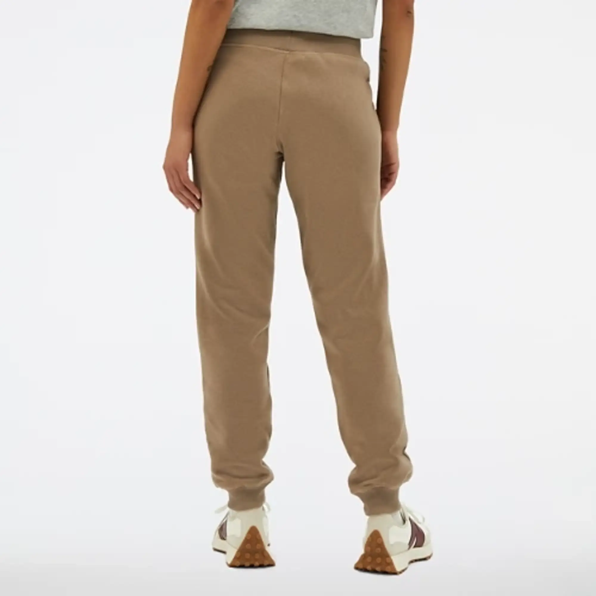 New Balance Women's NB Small Logo Pants in Brown Cotton