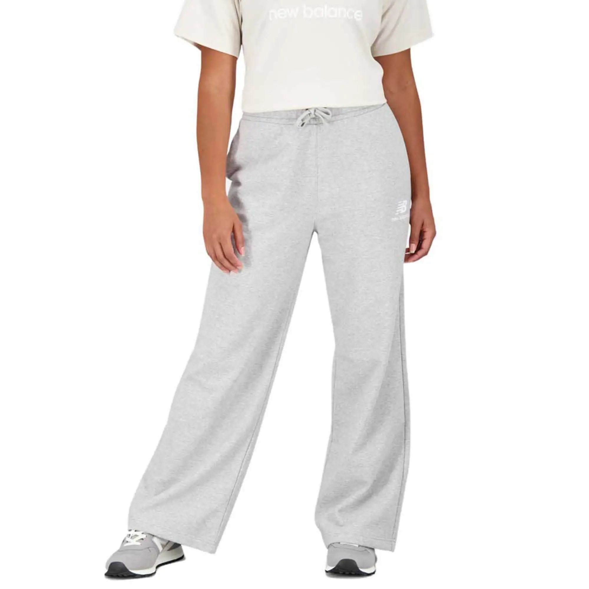 New Balance Essentials Stacked Logo Wide Legged Pants