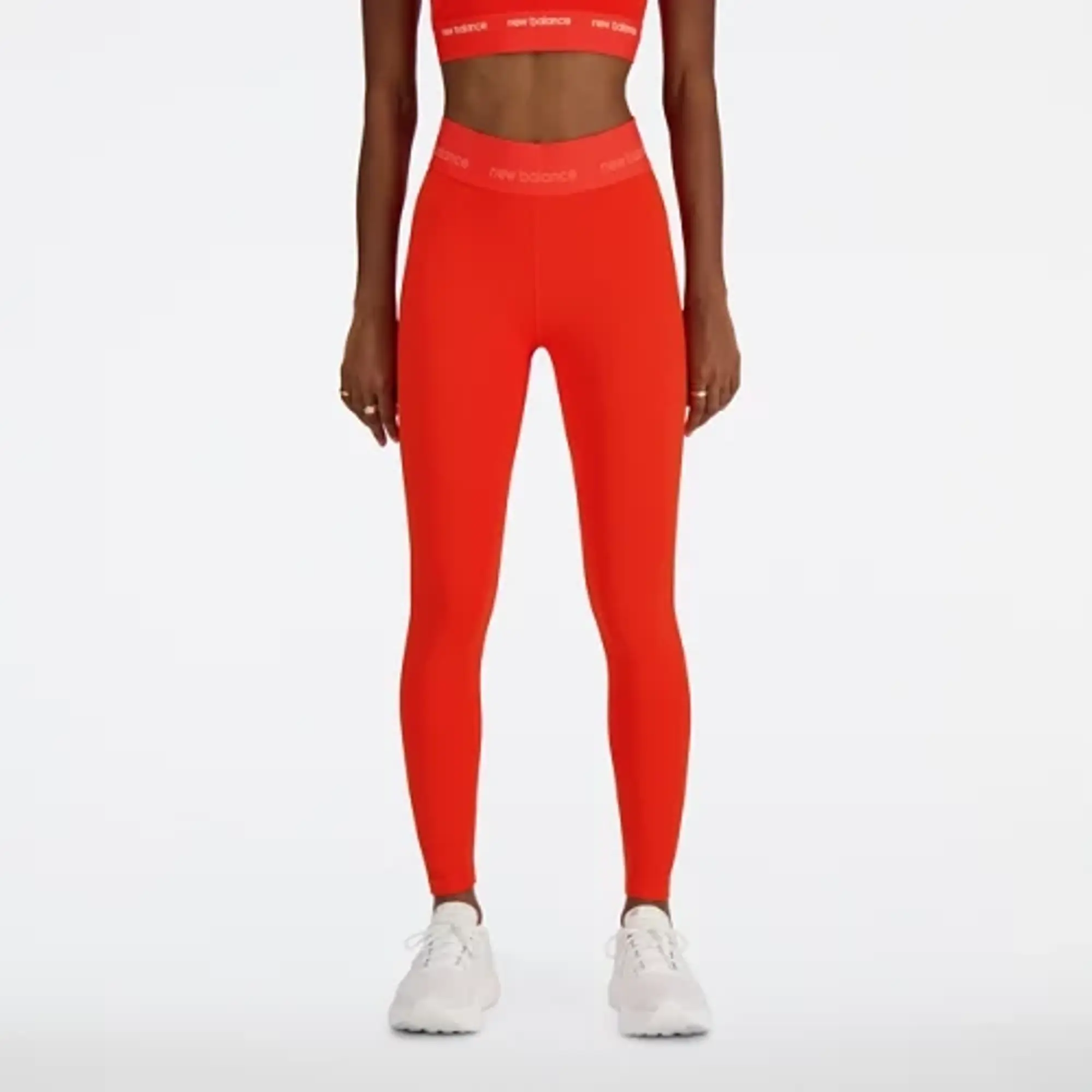 New Balance Women's NB Sleek High Rise Sport Legging 25 in Red Poly Knit