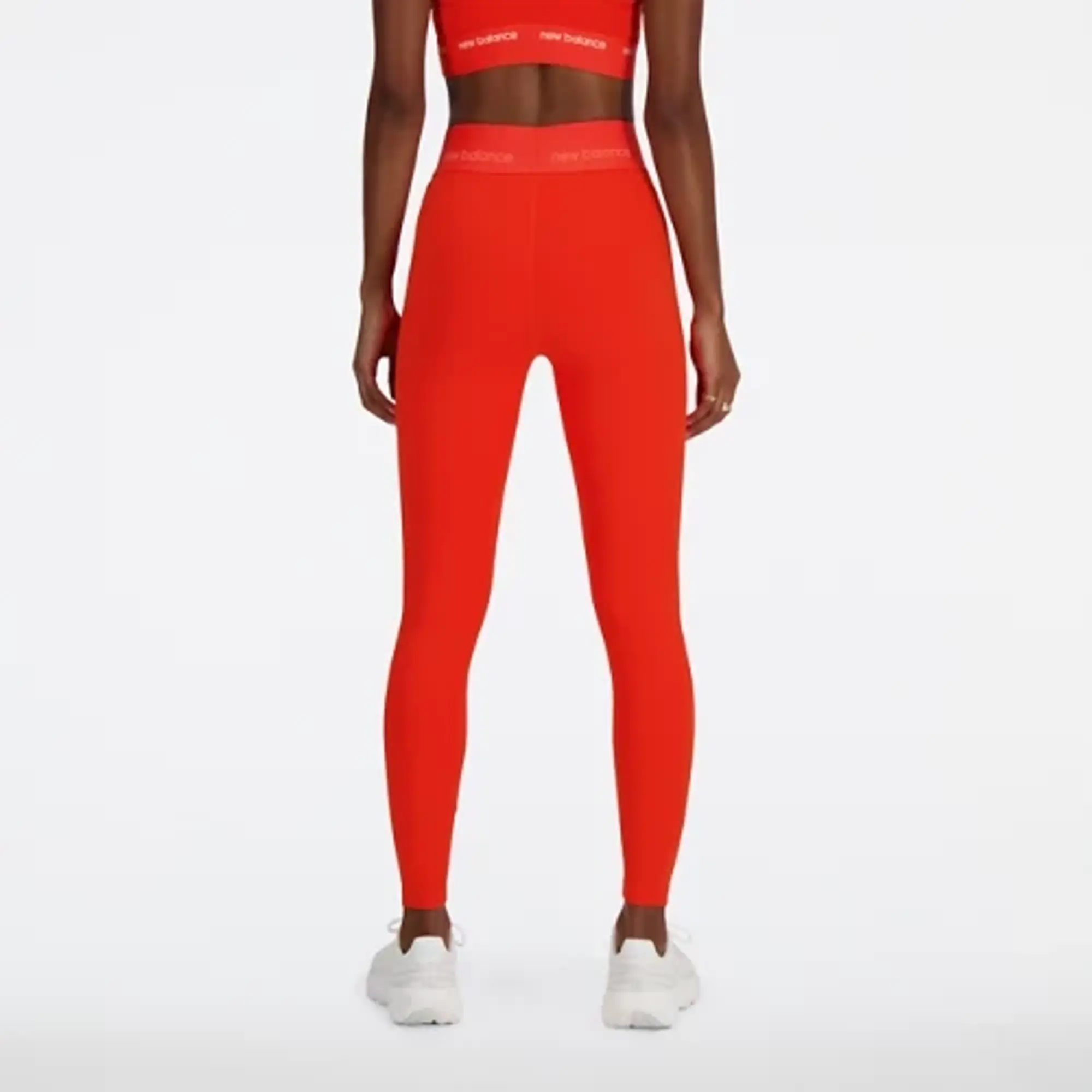 New Balance Women's NB Sleek High Rise Sport Legging 25 in Red Poly Knit