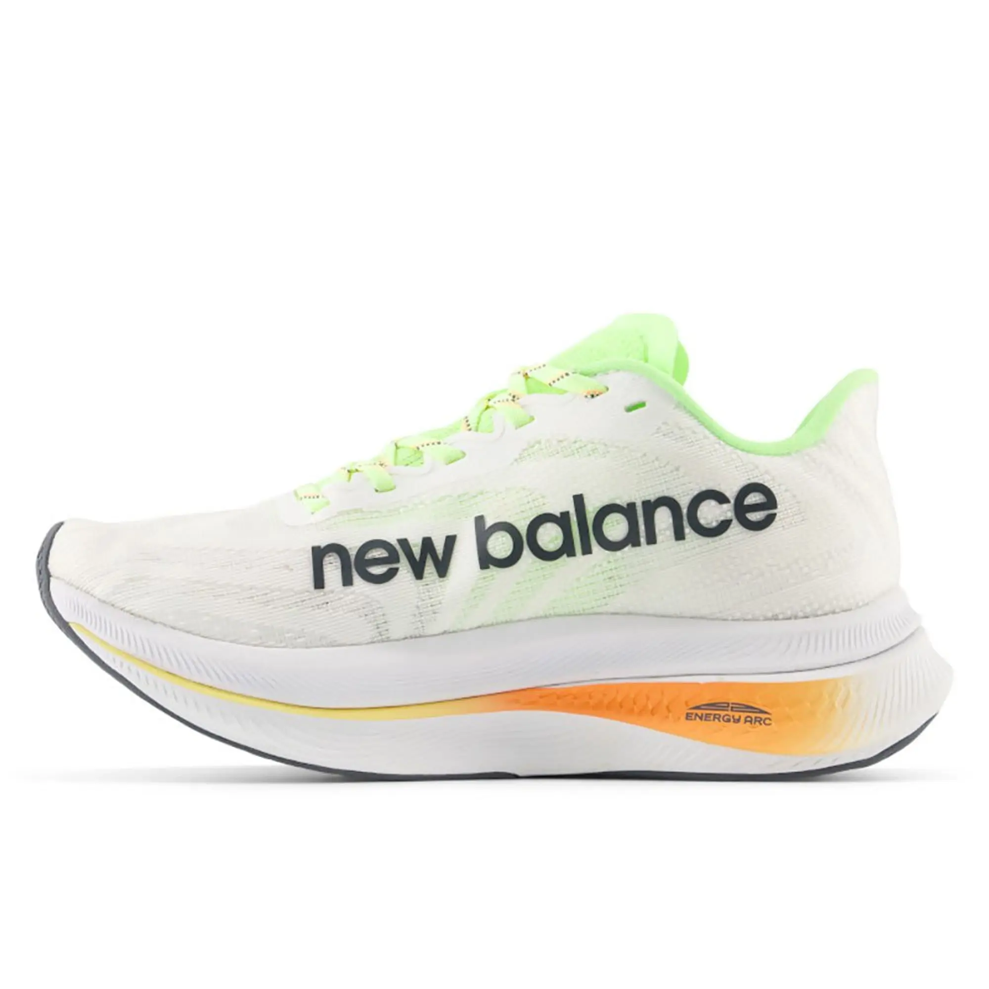 New Balance Women's FuelCell SuperComp Trainer v2 in White/Green/Orange Synthetic