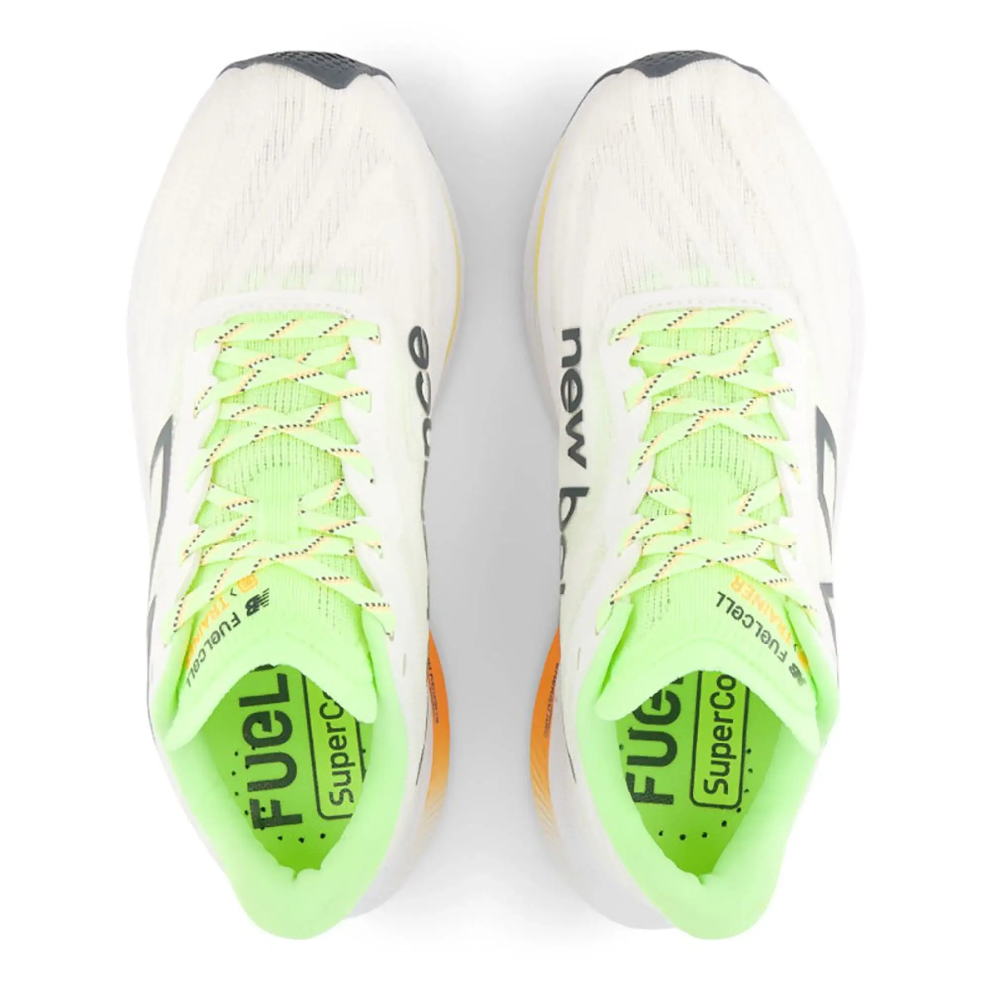 New Balance Women's FuelCell SuperComp Trainer v2 in White/Green/Orange Synthetic