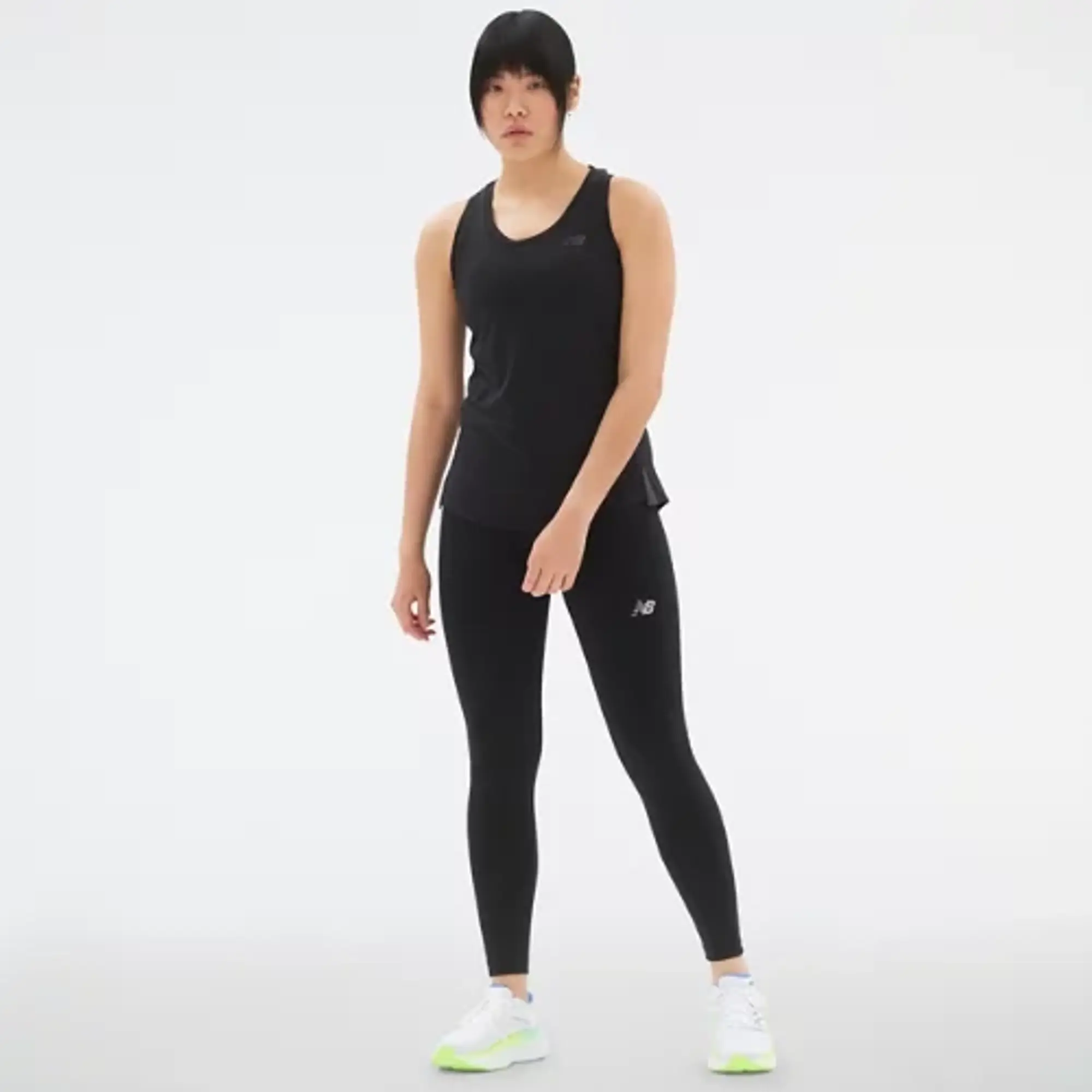New Balance Women's Q Speed Jacquard Tank in Black Poly Knit