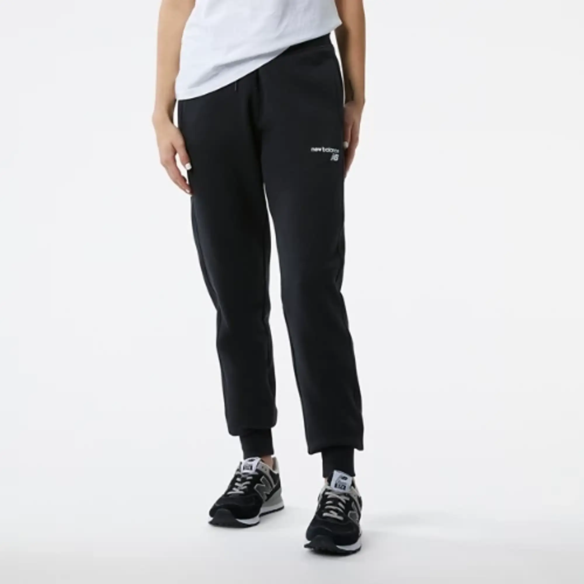 New Balance Women's NB Classic Core Fleece Pant in Black Cotton