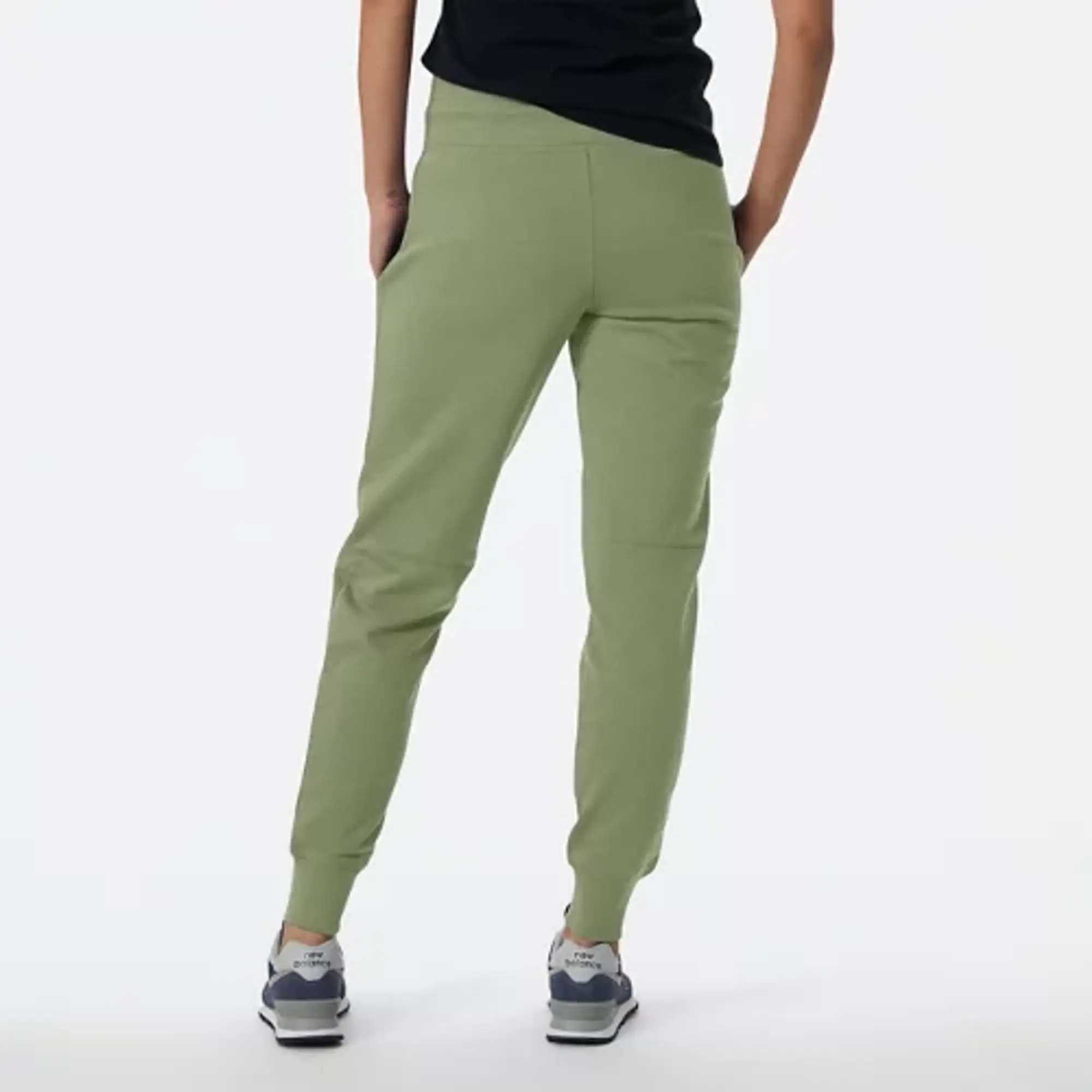 New Balance Women's NB Classic Core Fleece Pant in Green Cotton