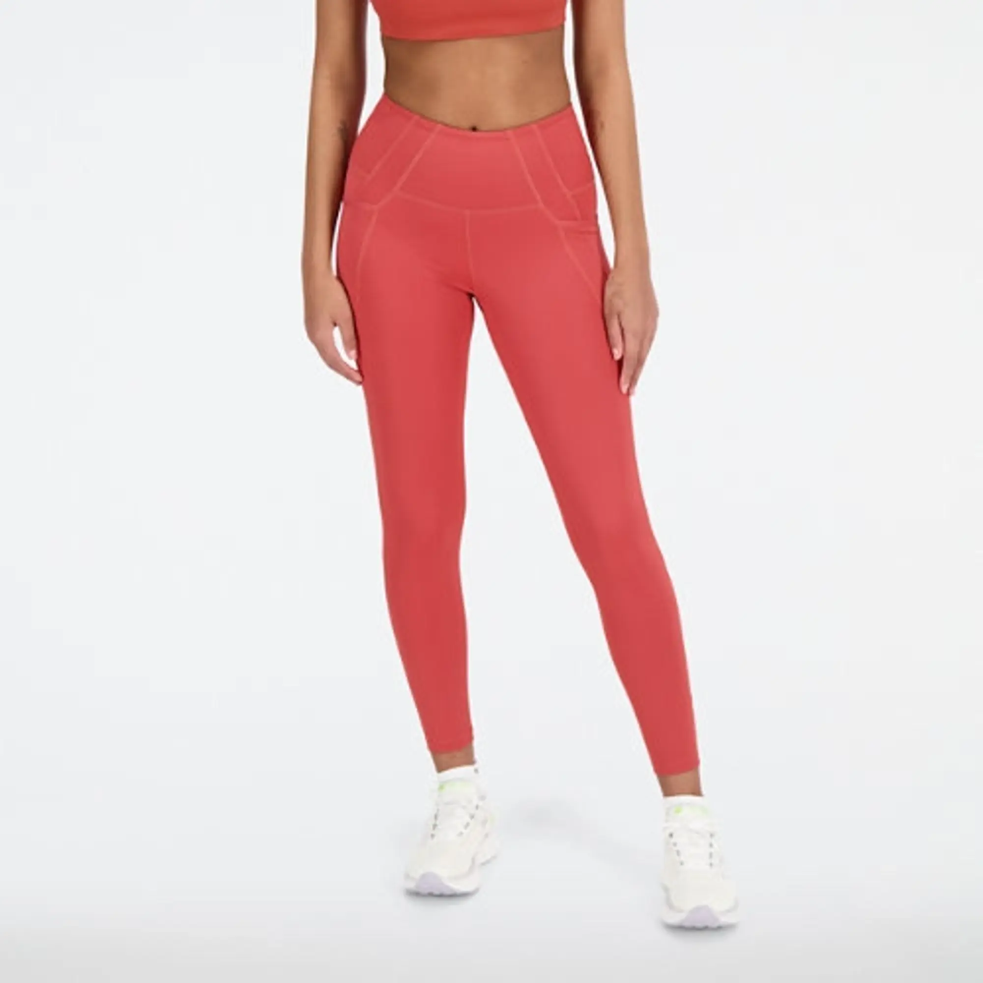 New Balance Shape Shield 7/8 High Rise Pocket Tights - Red