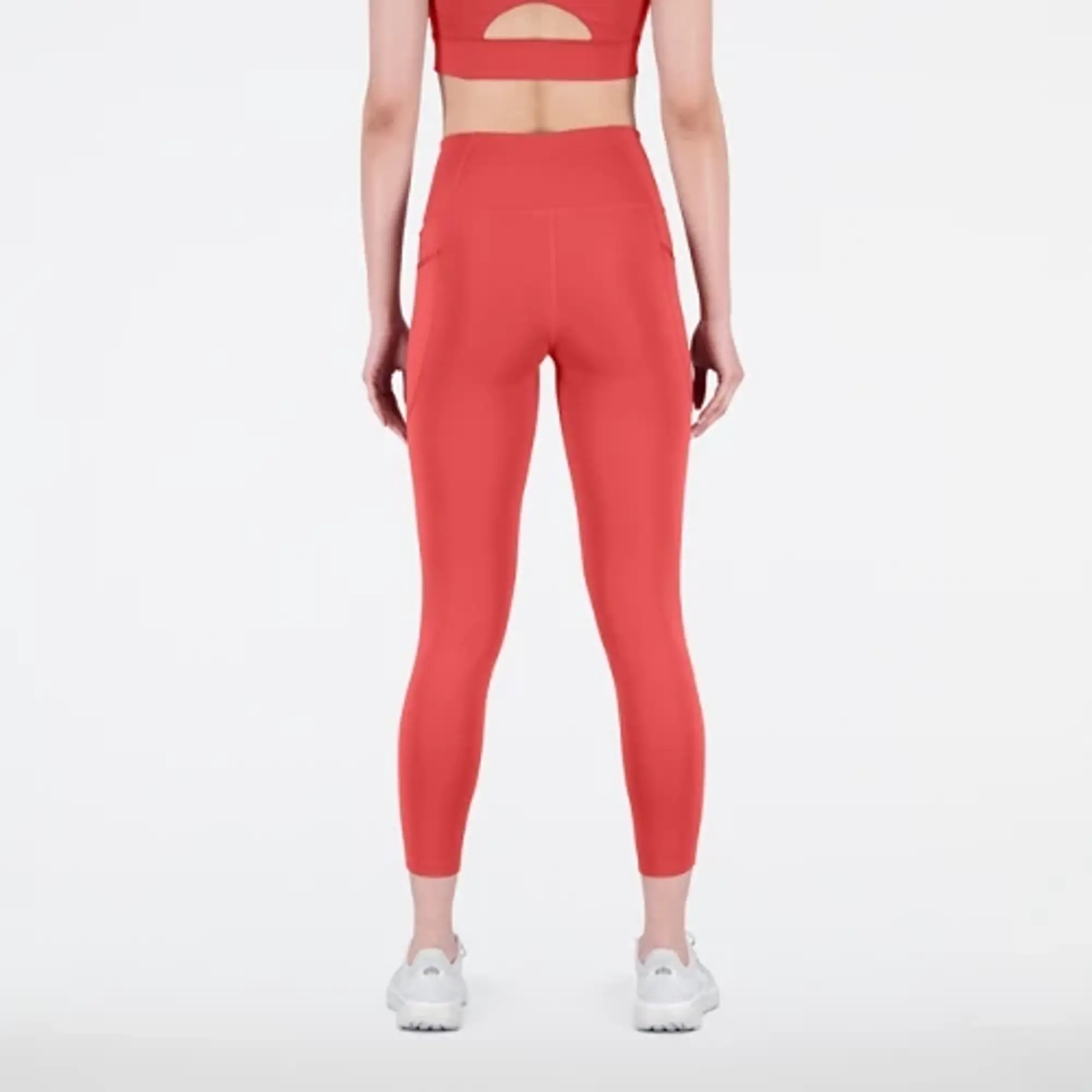 New Balance Shape Shield 7/8 High Rise Pocket Tights - Red