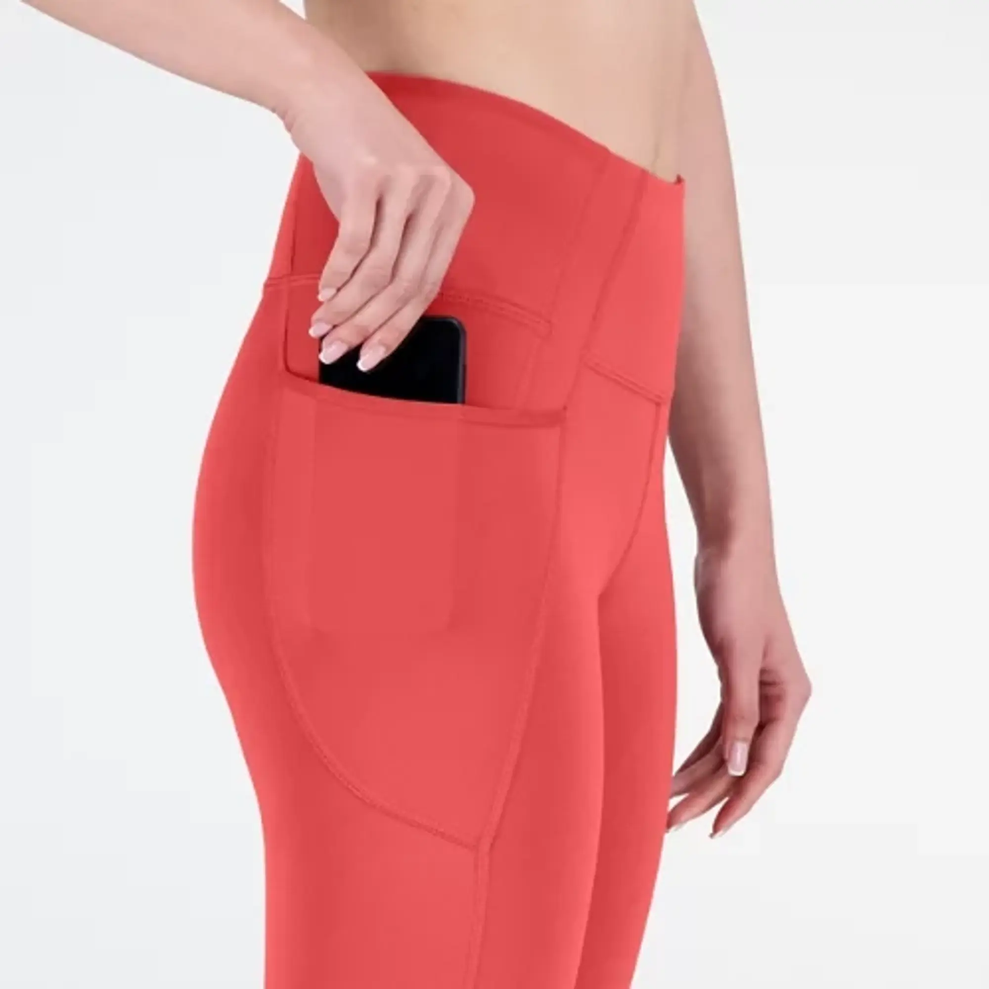 New Balance Shape Shield 7/8 High Rise Pocket Tights - Red