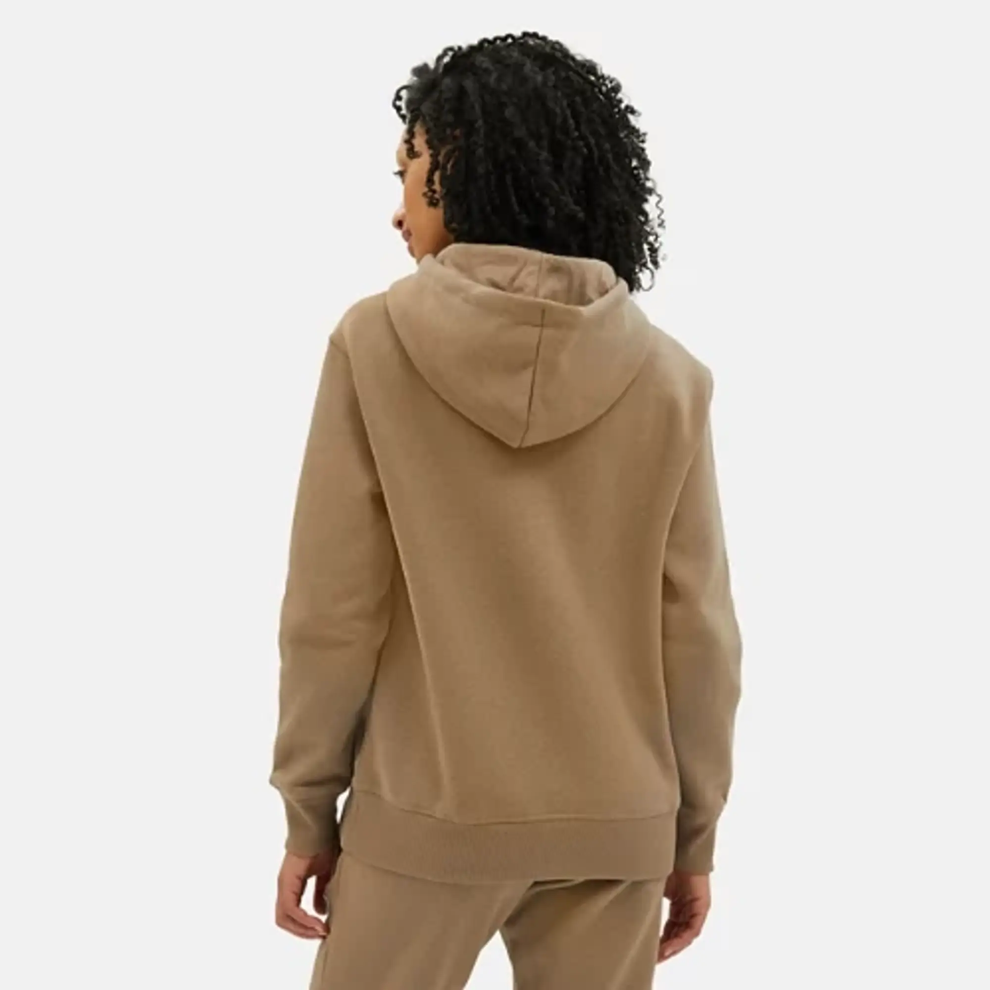 New Balance Women's NB Small Logo Hoodie in Brown Cotton