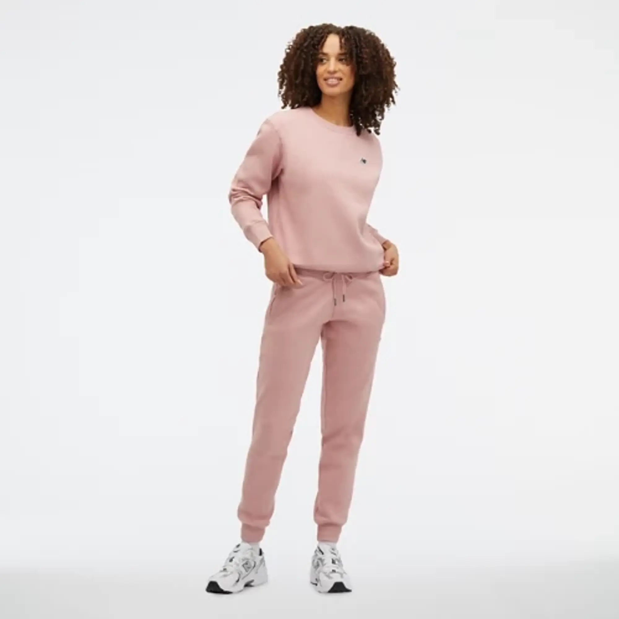 New Balance Women's NB Small Logo Pants in Pink Cotton