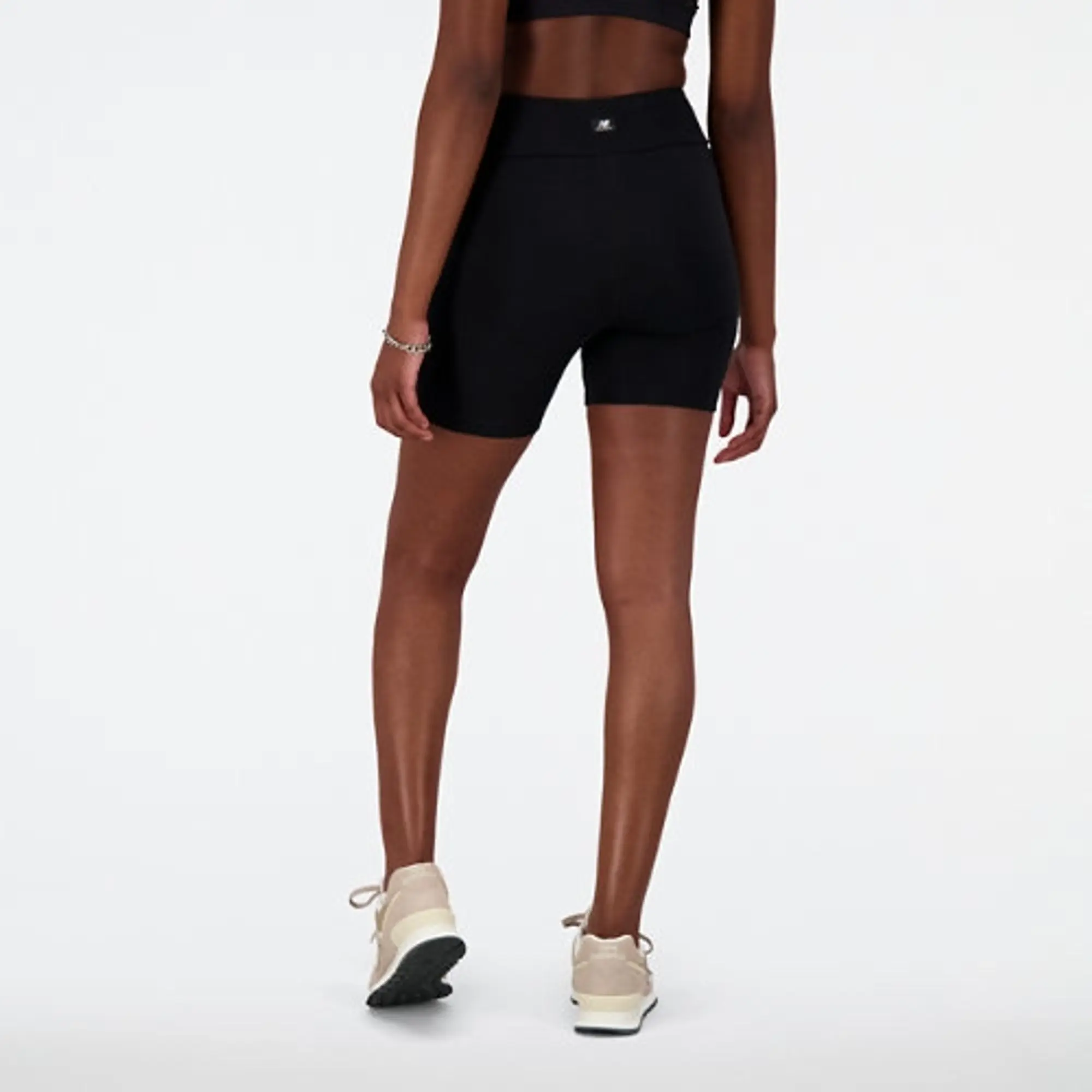 New Balance Women's Essentials Reimagined Archive Cotton Fitted Short in Black
