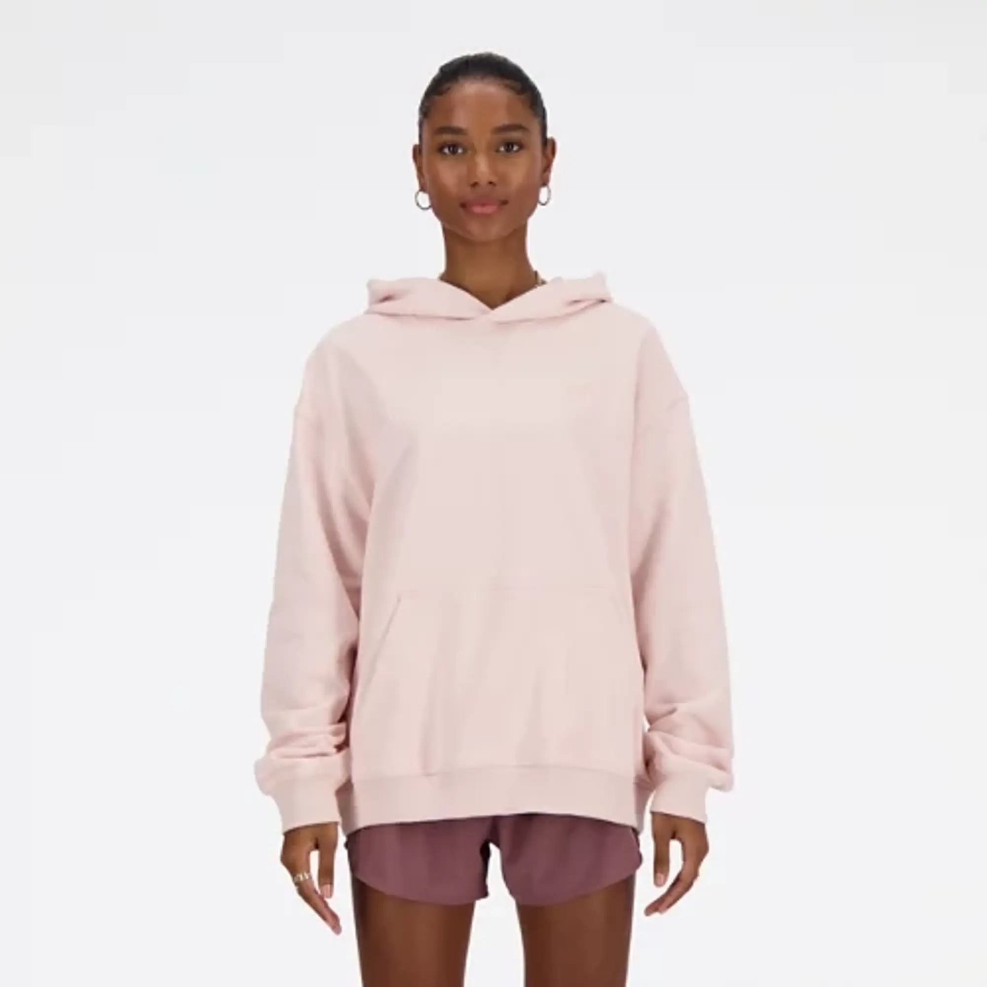 New Balance Athletics French Terry Hoodie Women Hoodies Grey